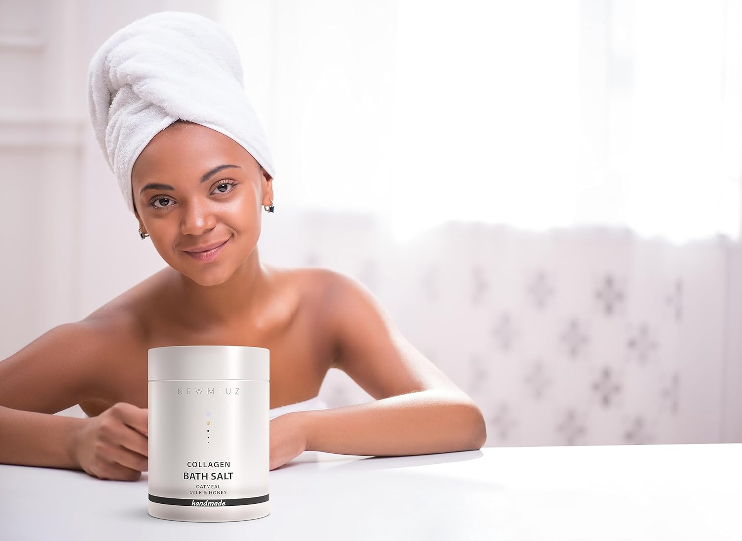 Collagen Bath Salt Soak Moisturize Soften Skin Magnesium Coconut Oatmeal Honey Epsom Salt Luxury Spa Destress Relaxation Gifts for Women and Men