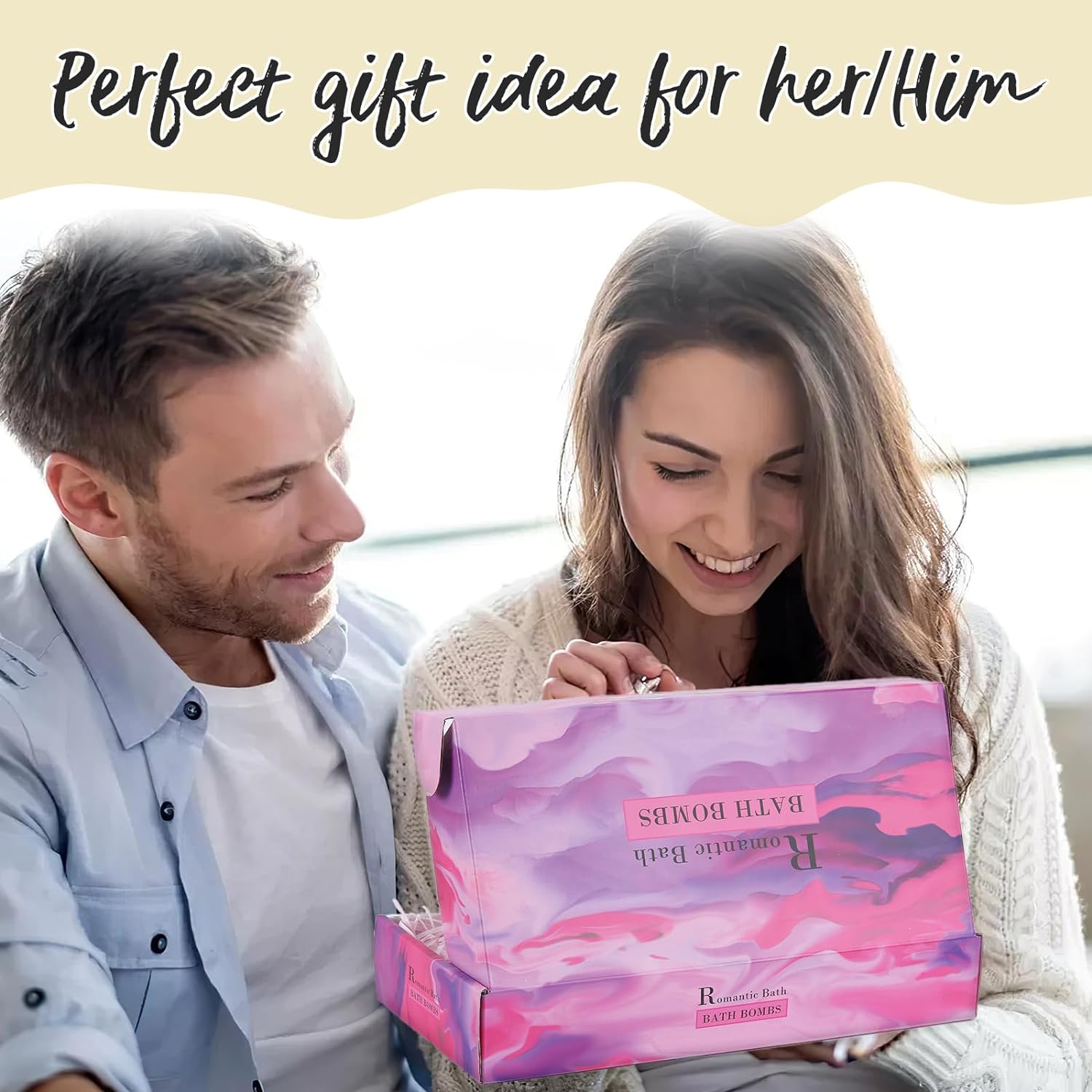 9-Pack Organic Bath Bombs: A Romantic Bath Time Gift with Natural Essential Oils for Women, Men, and Kids - Ideal for Stocking Stuffers and Christmas Gifts