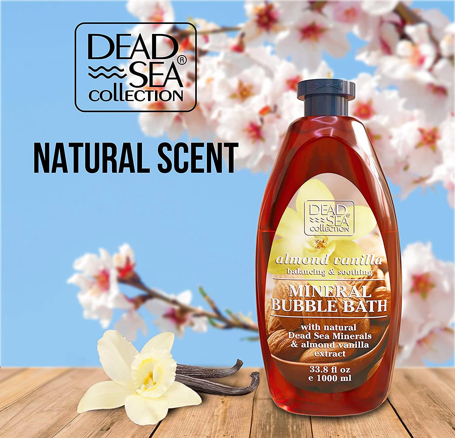 Dead Sea Collection Bubble Bath for Women and Men - with Coconut Oil and Natural Minerals - Nourishing and Moisturizing Skin - Pack of 2 (67.6 fl.oz)