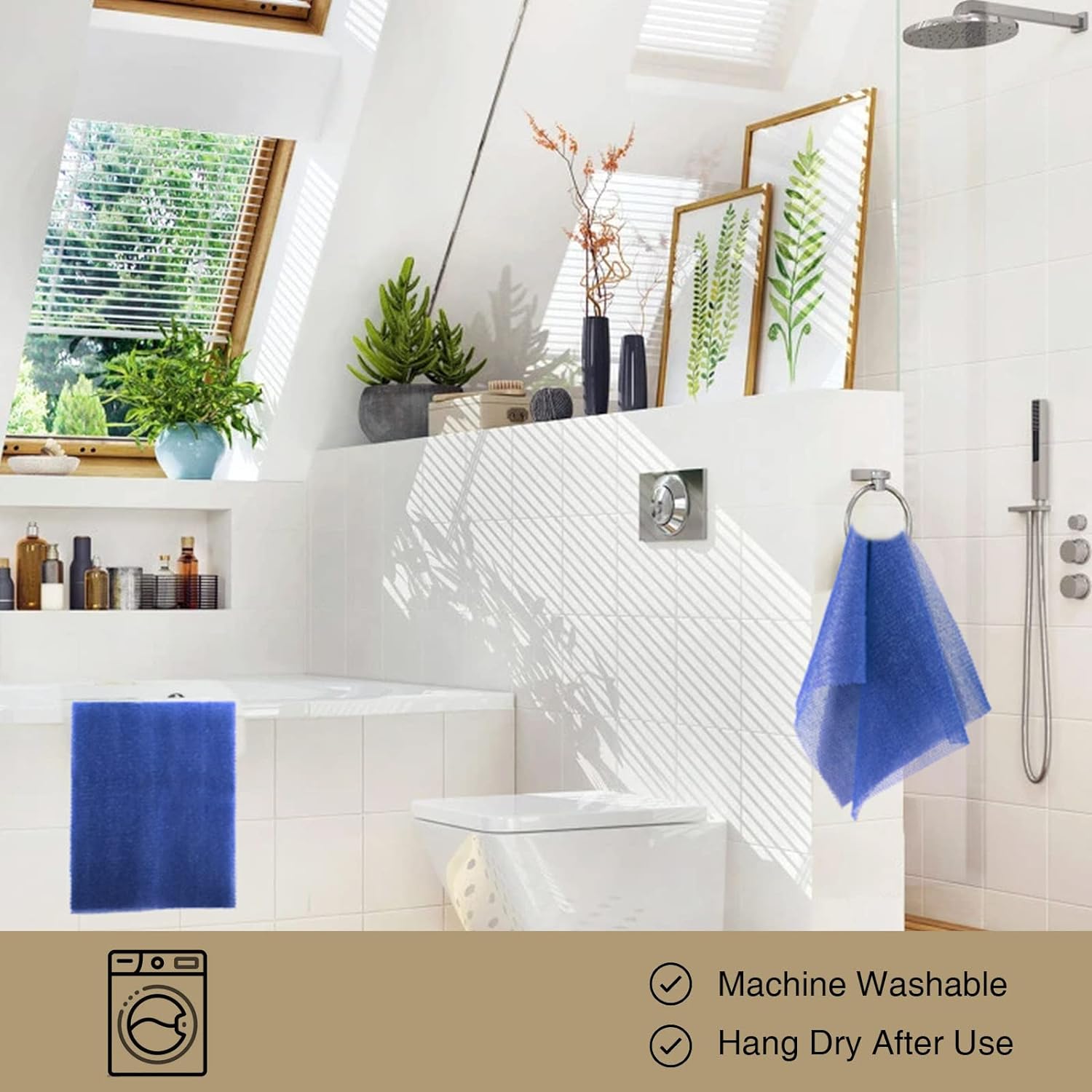 UJFQBH 3 Pieces African Bath Sponge African Net Long Net Bath Sponge Exfoliating Shower Body Scrubber Back Scrubber Skin Smoother,Great for Daily Use (Pink,Yellow,Purple)