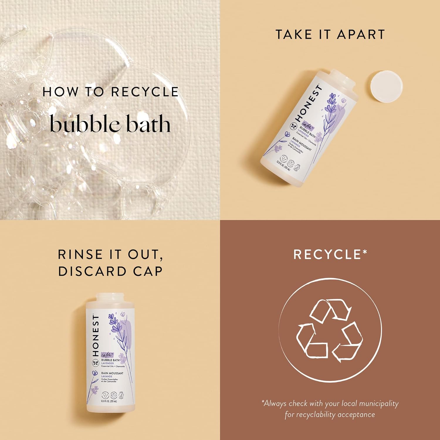 The Honest Company Foaming Bubble Bath | Gentle for Baby | Naturally Derived, Tear-free, Hypoallergenic | Citrus Vanilla Refresh, 12 fl oz