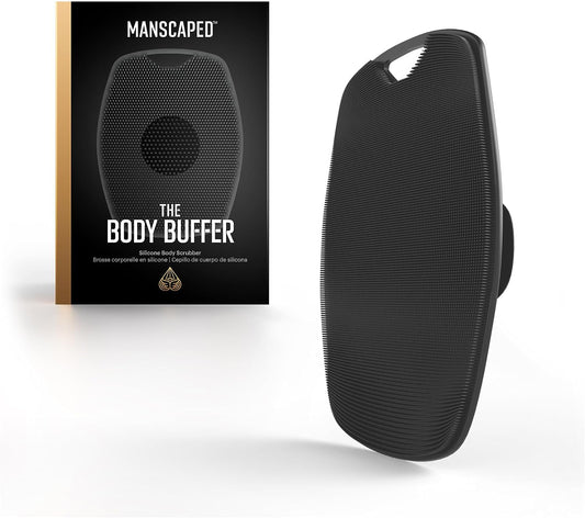 MANSCAPED® The Body Buffer Premium Silicone Scrubber for Nourishing, Cleaning & Exfoliating Your Skin - Lather Boosting Bristles with Ergonomic No-Slip Handle, Long-Lasting & Easy to Clean (1-Pack)