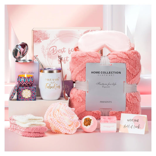 Birthday and Valentine's Day Gift Sets for Women - Get Well Soon Spa Gift Basket for Friend, Mother, Wife, Sister. Relaxation Gifts for Her.