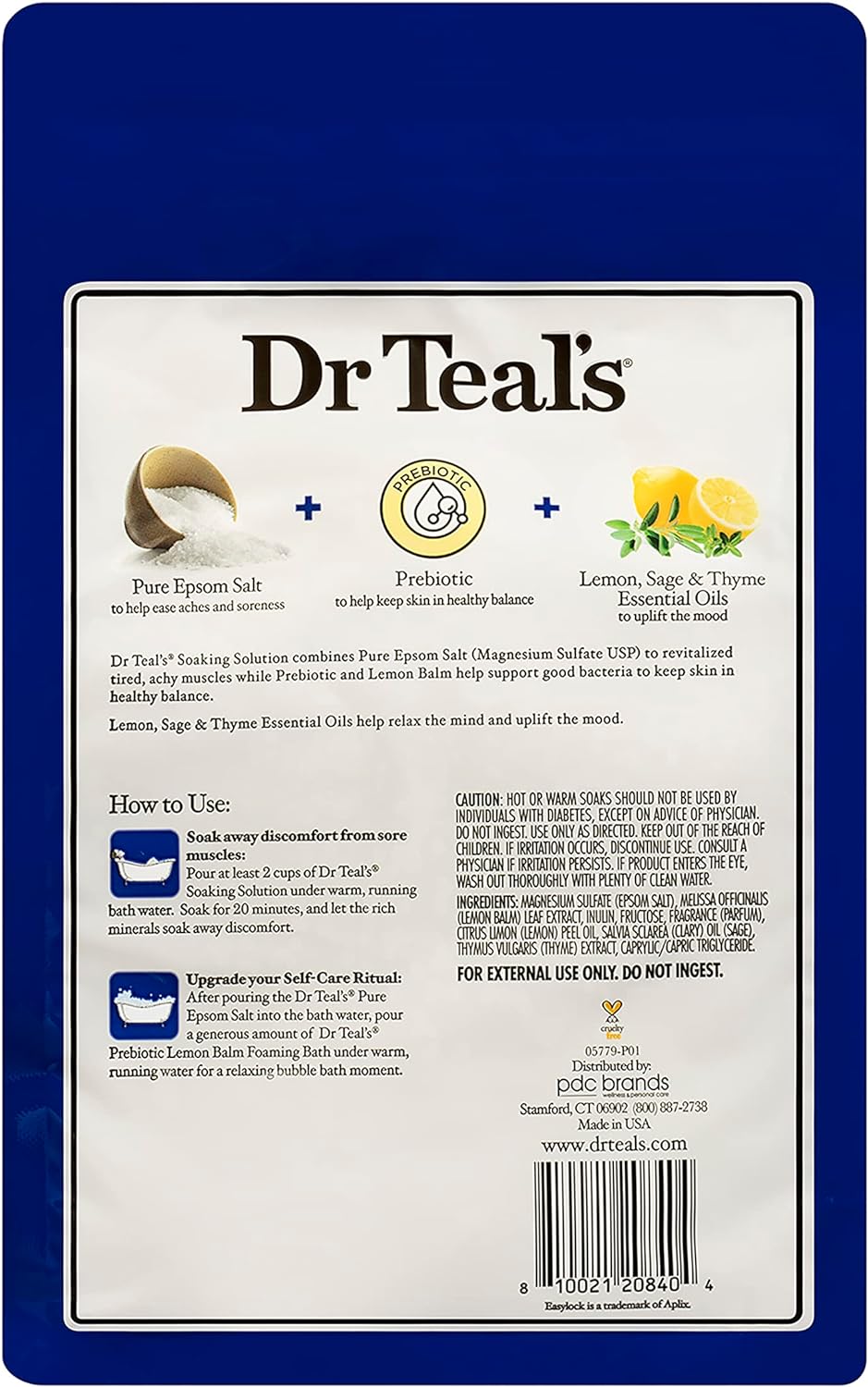Dr Teal's Epsom Salt Soaking Solution, Soothe & Sleep, Lavender, 3lbs (Packaging May Vary)