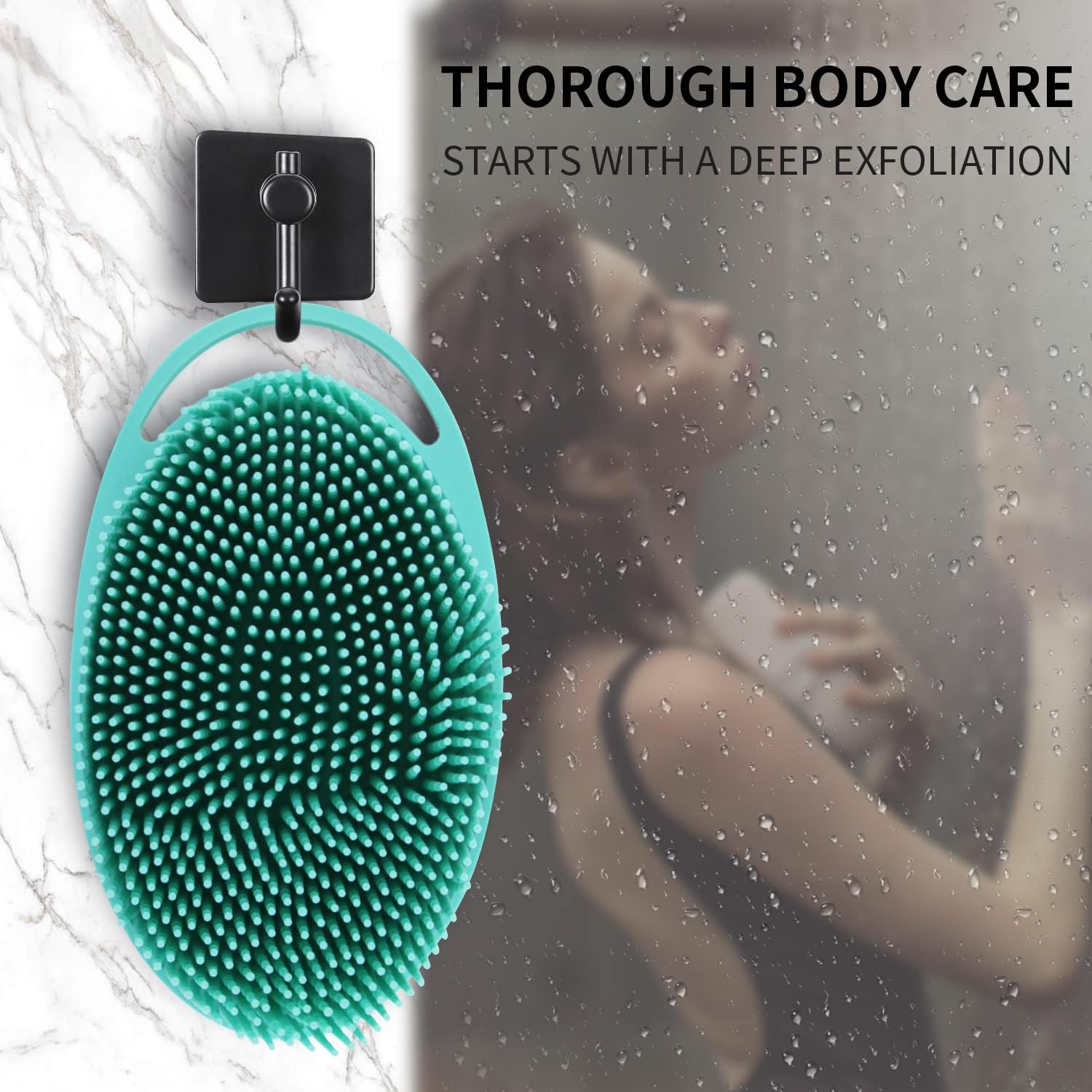 Silicone Body Scrubber, Silicone Loofah, Body Wash Scrubber, Body Scrub Brush, Body Scrubbers for Use in Shower, Silicone Loofah Body Scrubber, Exfoliating Body Scrubber Mens Women, Gifts for Mens