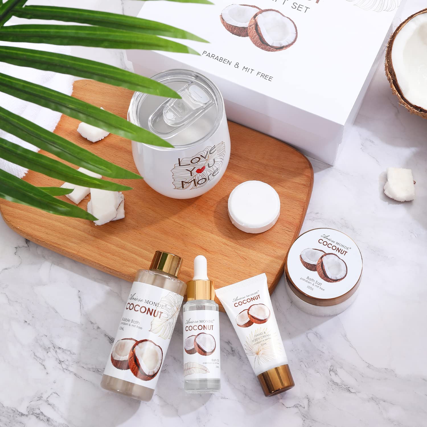 Home Spa Gift Basket, Bath Spa Kit for Women, with Body Lotion, Shower Gel, Bubble Bath, Body Scrub, Bath Salt, Bath Bomb, Bath Gift Set for Mother, Wife Her, with Magnolia and Jasmine Scent