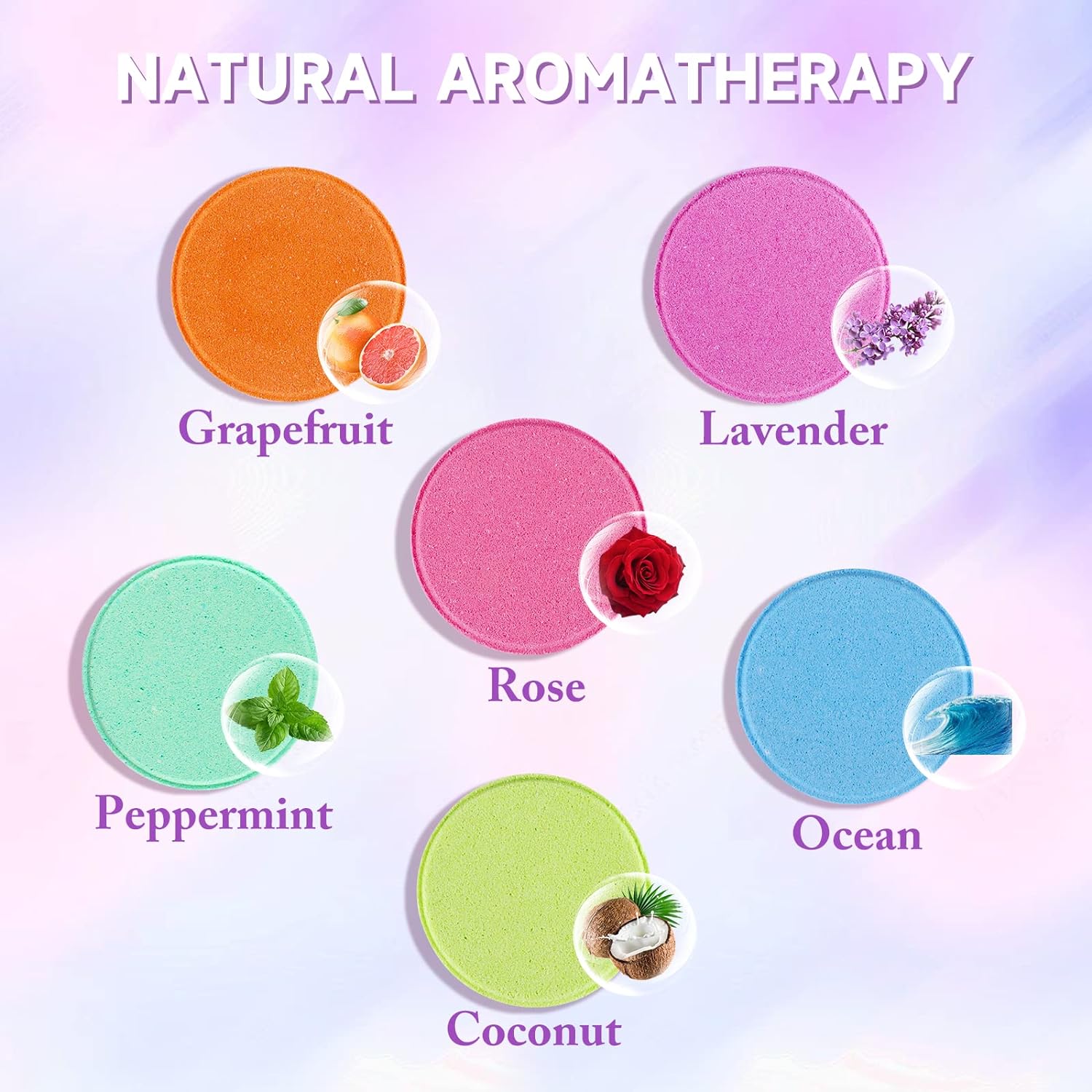 CalmNFiz Shower Steamers 8 Pcs - Scented Shower Bombs with Organic & Natural Fragrance, Bath and Body Works Bath Bombs, Birthday Anniversary Valentine’s Day Gifts for Women Who Have Everything