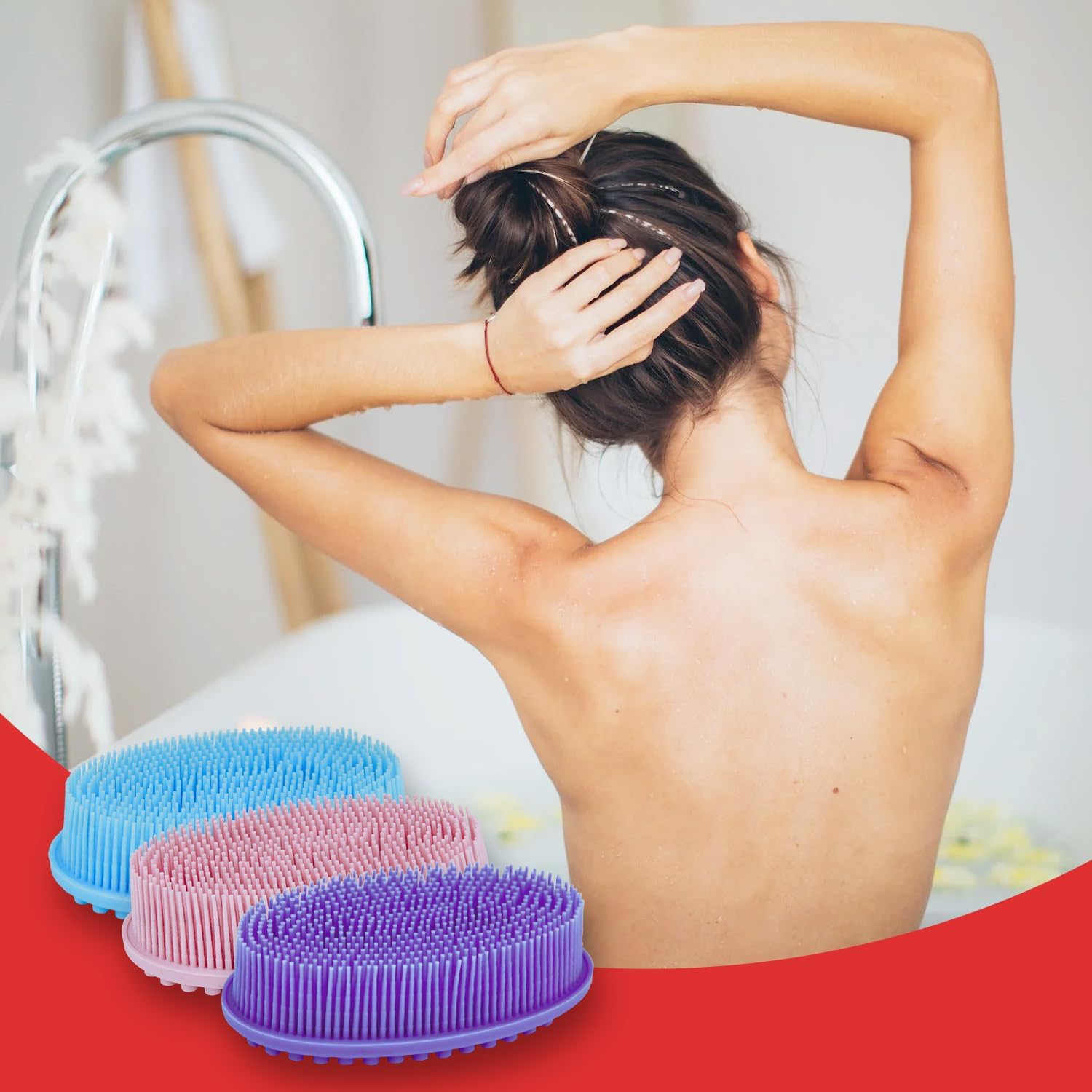 Silicone Body Scrubber, Silicone Loofah, Body Wash Scrubber, Body Scrub Brush, Body Scrubbers for Use in Shower, Silicone Loofah Body Scrubber, Exfoliating Body Scrubber Mens Women, Gifts for Mens