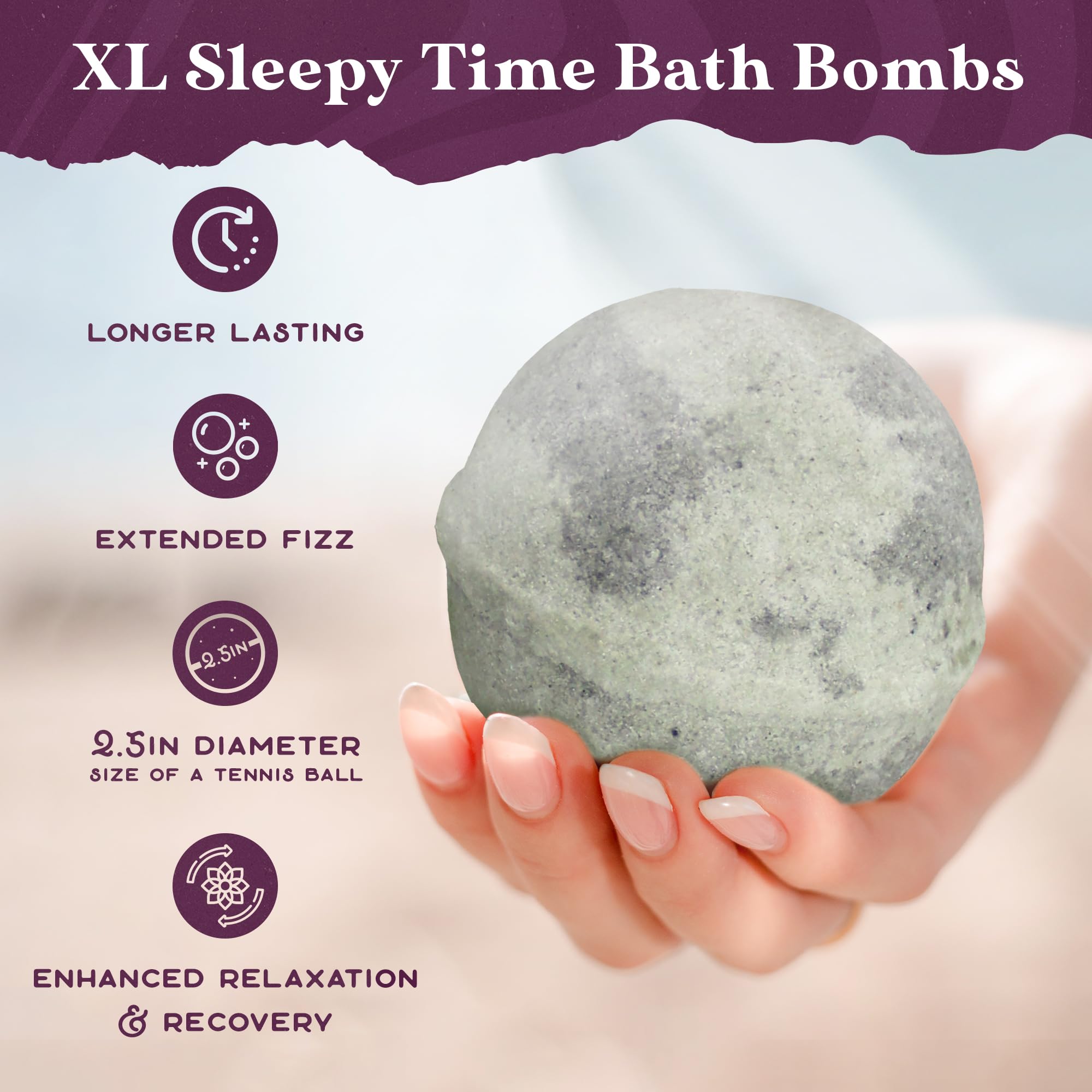 Purple Canyon Eucalyptus Bath Bombs for Women | Energizing Mint and Eucalyptus Bath Bomb with Natural Essential Oils | Gift Set of 6