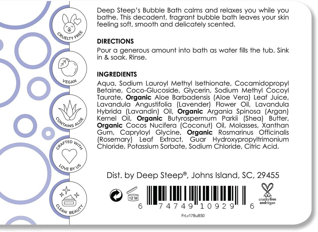 Deep Steep Bubble Bath, 17 Ounce (Pack of 2) (Vanilla Coconut)