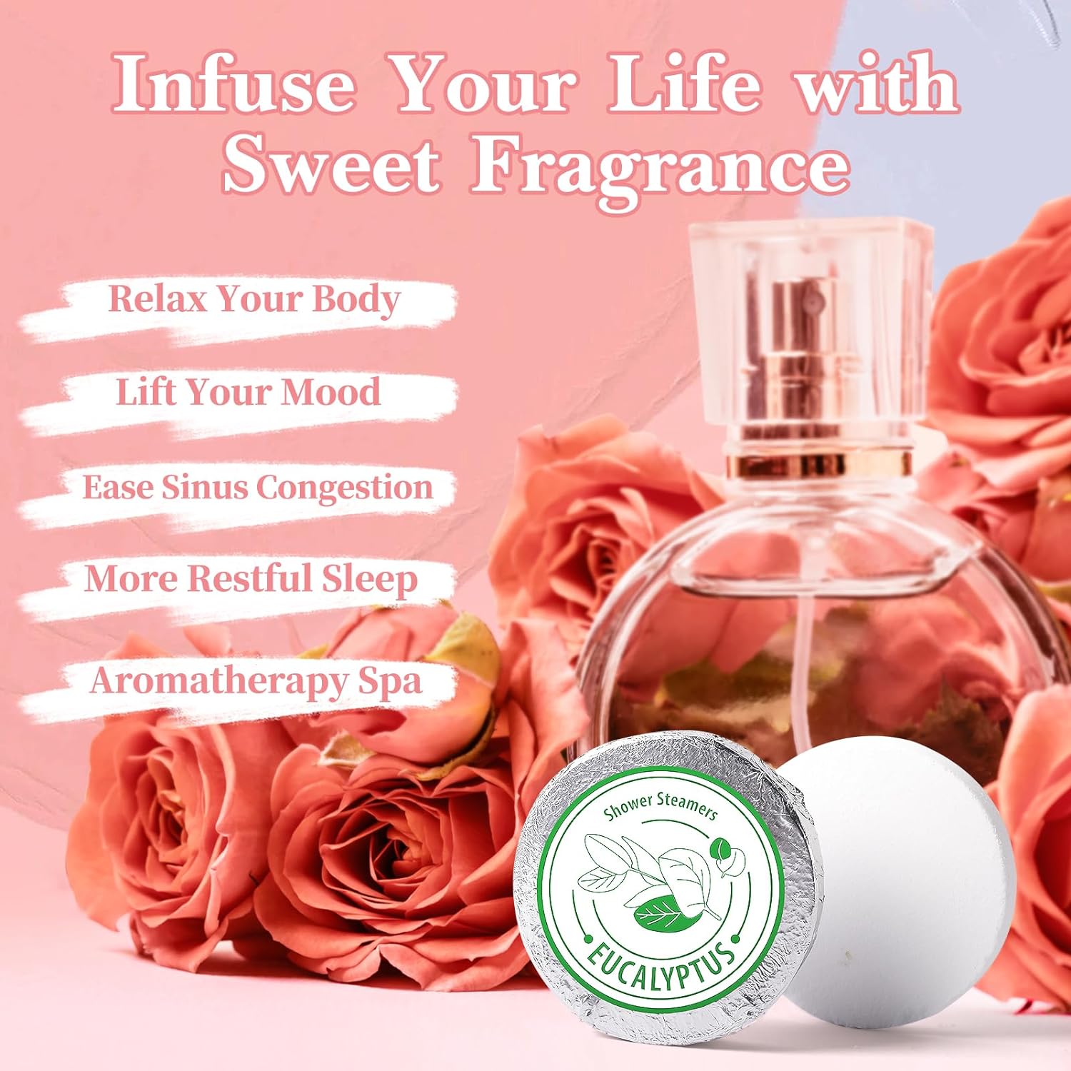 Shower Steamers Aromatherapy - Christmas Gifts for women 8 Pack Pure Essential Oil Shower Bombs for Home Spa Bath Self Care, Essential Oil Stress Relief and Relaxation Bath Gifts for Her Birthda Green