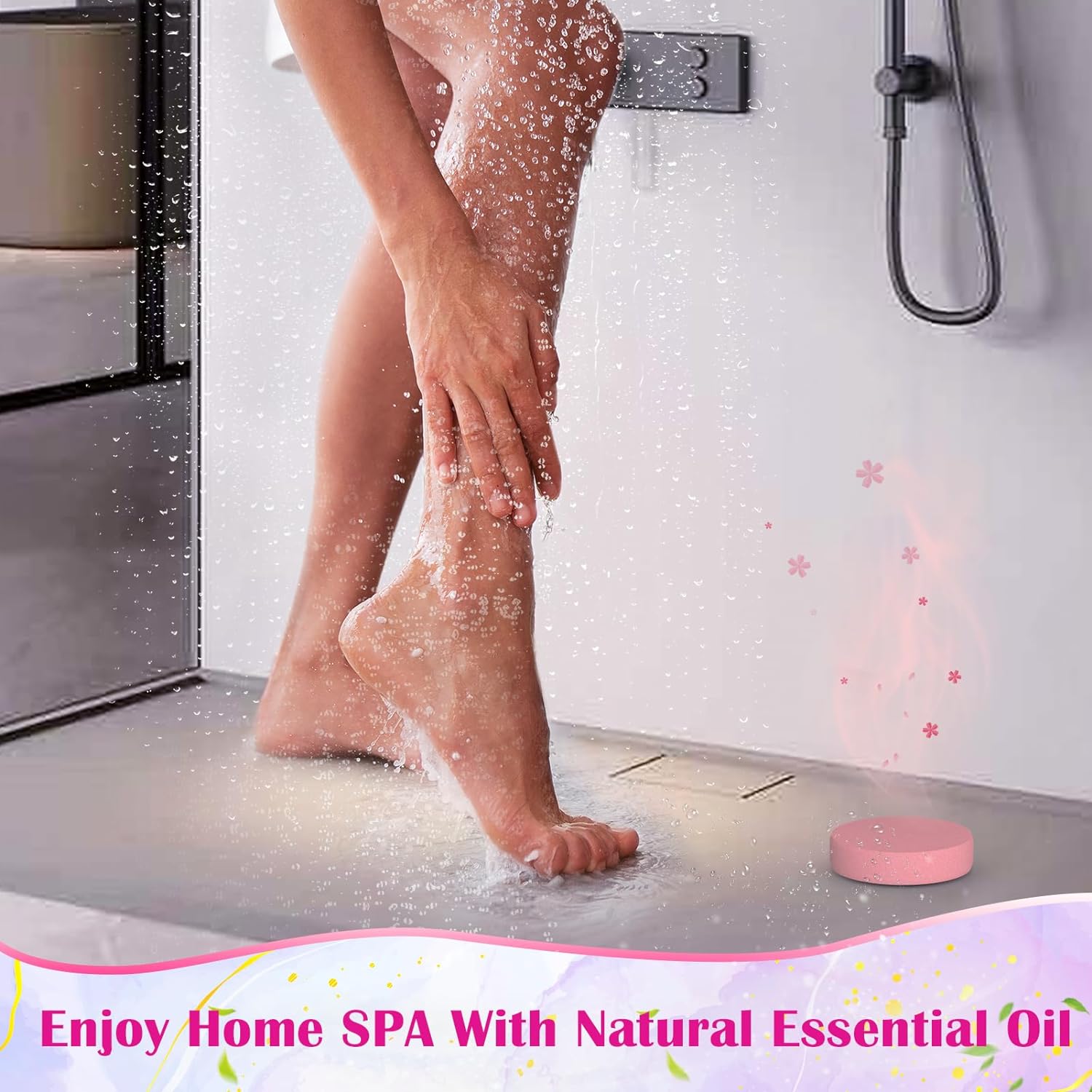 TUWESEN Shower Steamers Aromatherapy, SPA Kit, 8 PCS Shower Steamers for Women, Shower Bombs with Essential Oils-Self Care & Relaxation Birthday Gifts for Women and Men. Purple Romantic Set