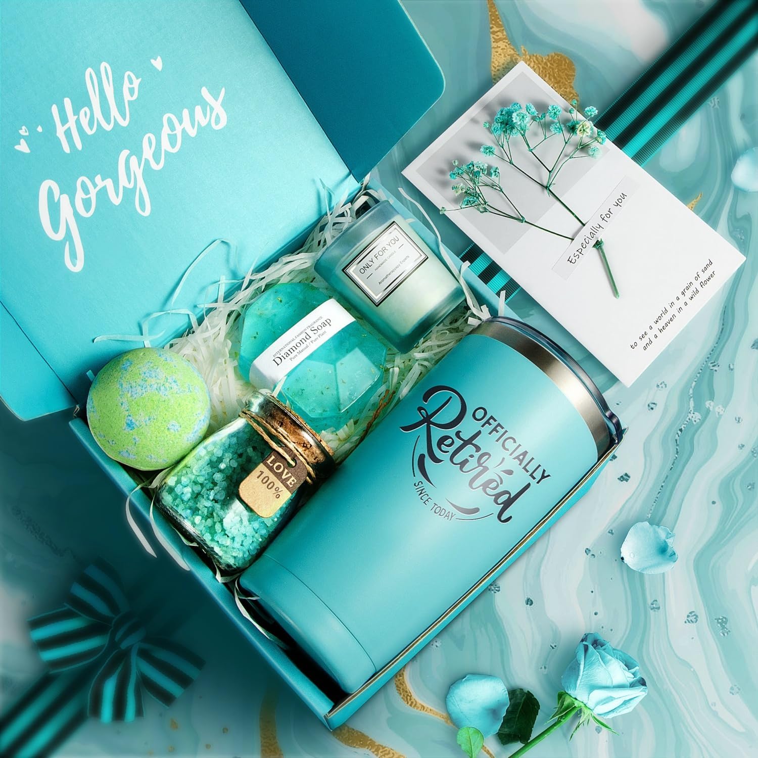 Birthday Gifts for Women, Relaxing Spa Gift Basket Set, Unique Gift Ideas for Women, Valentines Day Gifts for Her Mom Sister Best Friend Wife, Coworker Teacher Nurse Gifts for Women