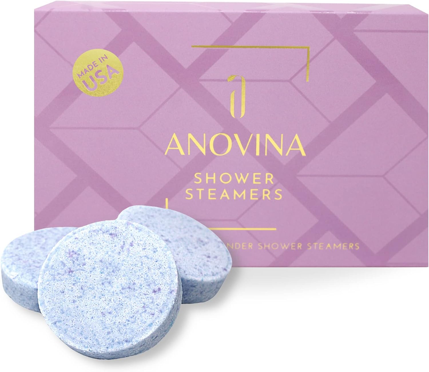 Anovina 6XL Eucalyptus Essential Oil Shower Steamers Gift Box. Proudly Made in USA. Shower Tablets Gifts for Men and Women. Shower Bomb Aromatherapy. Self Care Aromatherapy Gifts for All Occasions