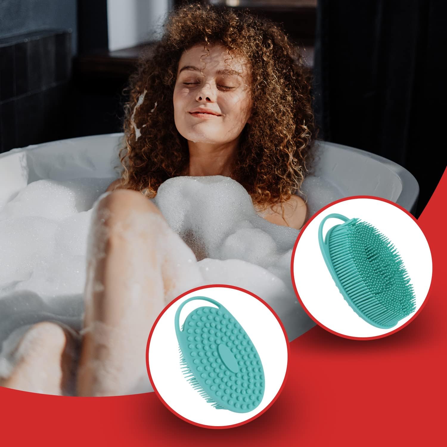 Silicone Body Scrubber, Silicone Loofah, Body Wash Scrubber, Body Scrub Brush, Body Scrubbers for Use in Shower, Silicone Loofah Body Scrubber, Exfoliating Body Scrubber Mens Women, Gifts for Mens