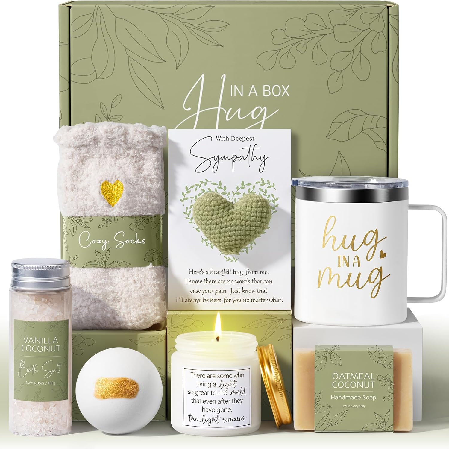 Sympathy Gift Baskets Sympathy Gifts for Loss of Loved One Mother Father Husband Mom Dad, Memorial Grief Condolences Bereavement Gift Ideas for Loss, Miscarriage Gifts for Mothers Women Care Package