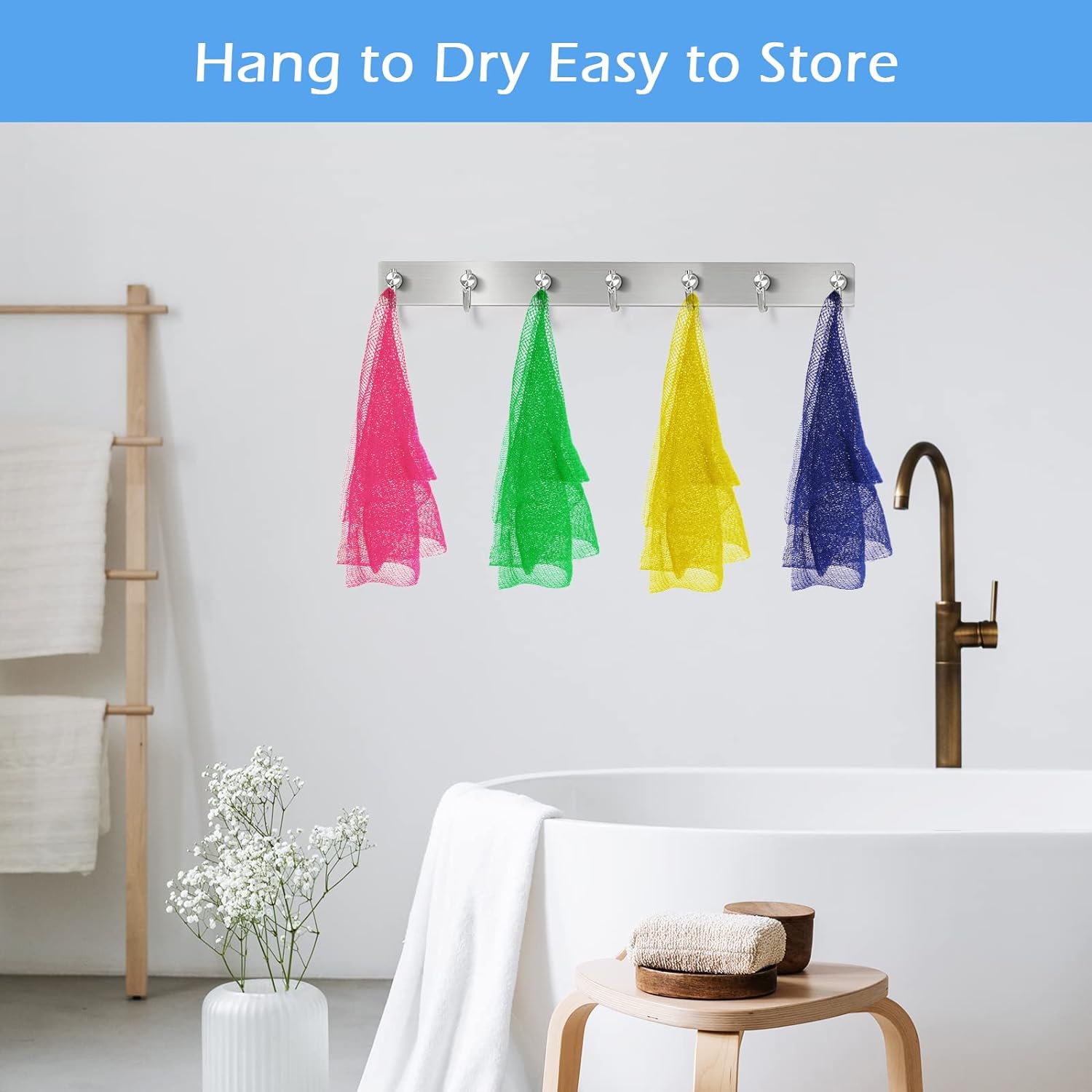 2 Pieces African Net Sponge, African Exfoliating Net Rip-Resistant Loofah Exfoliating, Body Back Scrubber for Shower, Authentic Long Nylon Exfoliating Back Washcloth Towel for All Skin