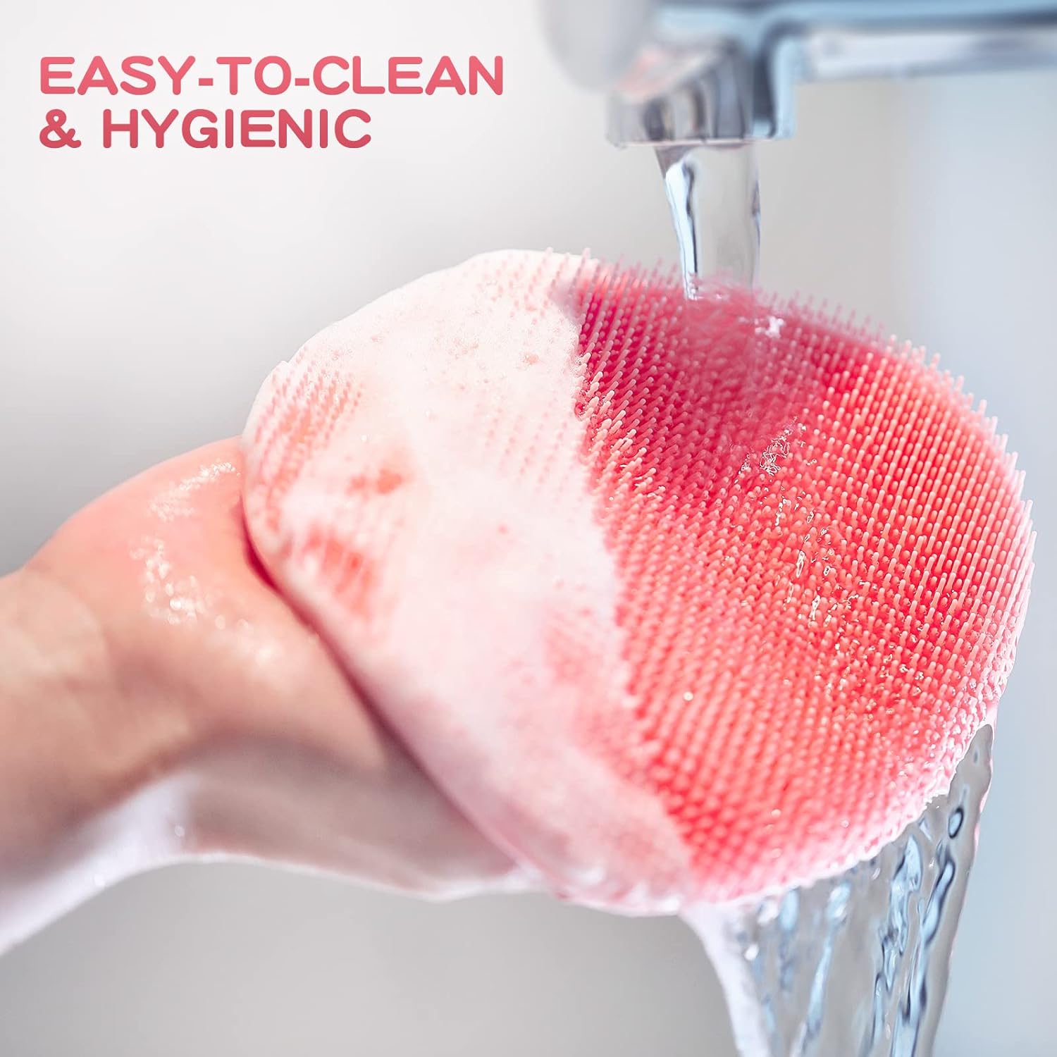 Manmihealth Silicone Back Scrubber(Thick Bristles) & Soft Bath Glove Set, Super-Exfoliating Body Scrubber & Super-Lathering Shower Brush Combination, with a Free Hook.(Black)