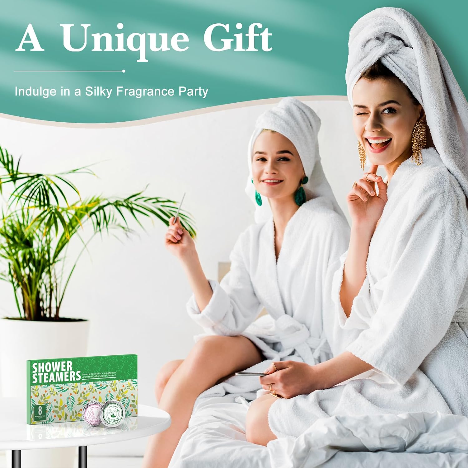 Shower Steamers Aromatherapy - Christmas Gifts for women 8 Pack Pure Essential Oil Shower Bombs for Home Spa Bath Self Care, Essential Oil Stress Relief and Relaxation Bath Gifts for Her Birthda Green