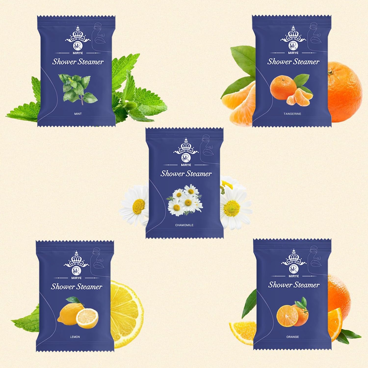 MR MIRYE Shower Steamers Aromatherapy 10 XL - Shower Bombs Organic with Essential Oils, New Year Gifts Stocking Stuffers, Self Care Home SPA Birthday Gifts for Women Men Girl Friend