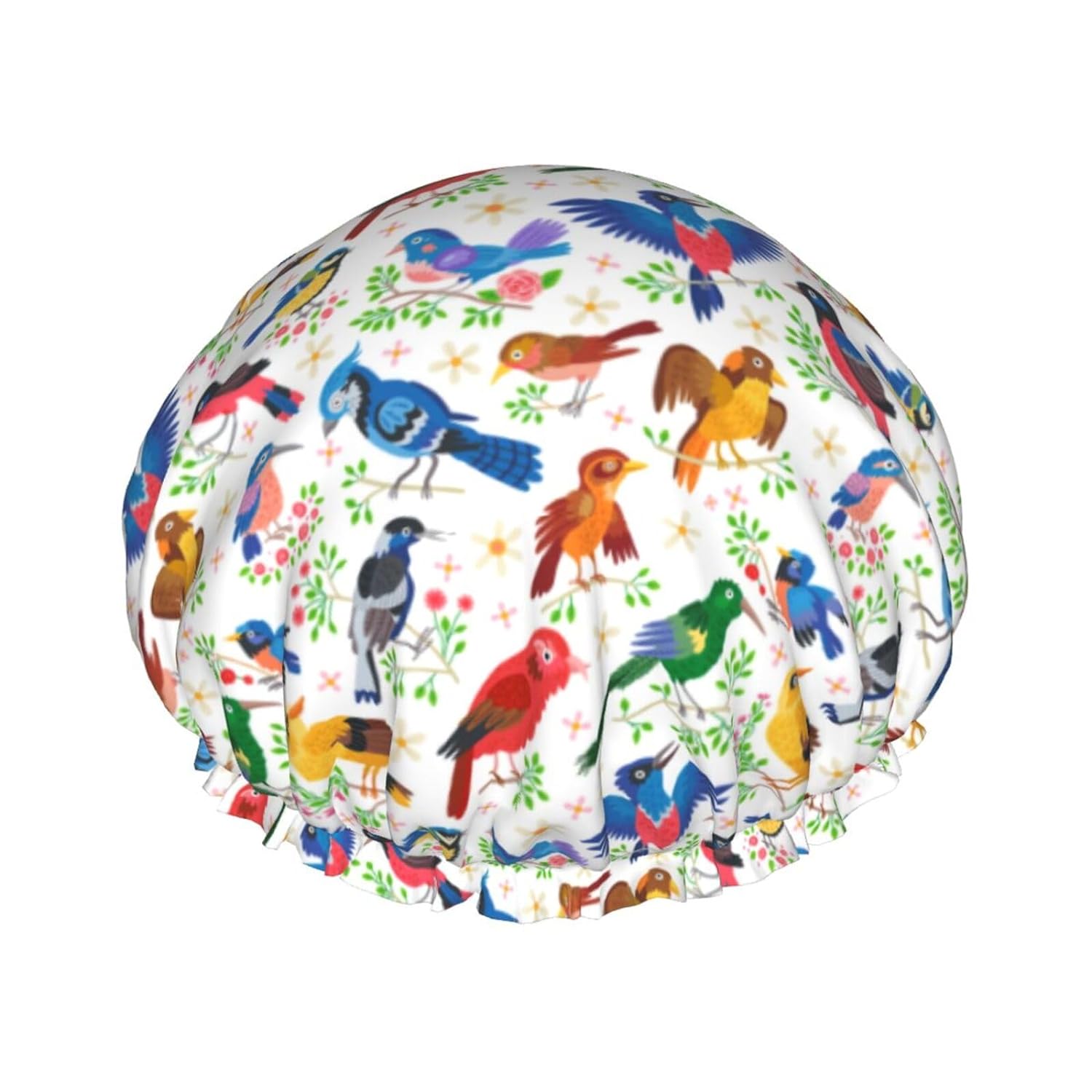 Rubber Ducks Shower Cap For Women Reusable Waterproof Double Layers Bath Cap Hair Protection Elastic Ladies Spa Salon Shower Hat