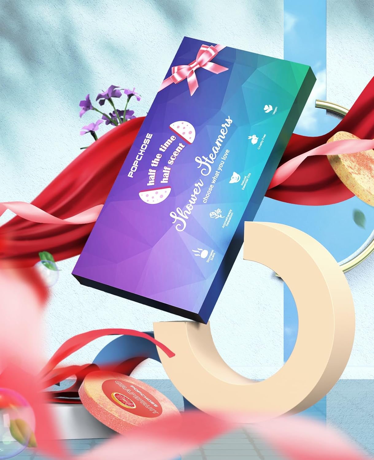 POPCHOSE Shower Steamers Aromatherapy - 8 Pack Shower Bombs for Self Care & SPA - Birthday Gifts for Women, Prizes, Christmas Stocking Stuffers, Bridesmaid Gifts- Teen Girl Gifts Trendy Stuff…