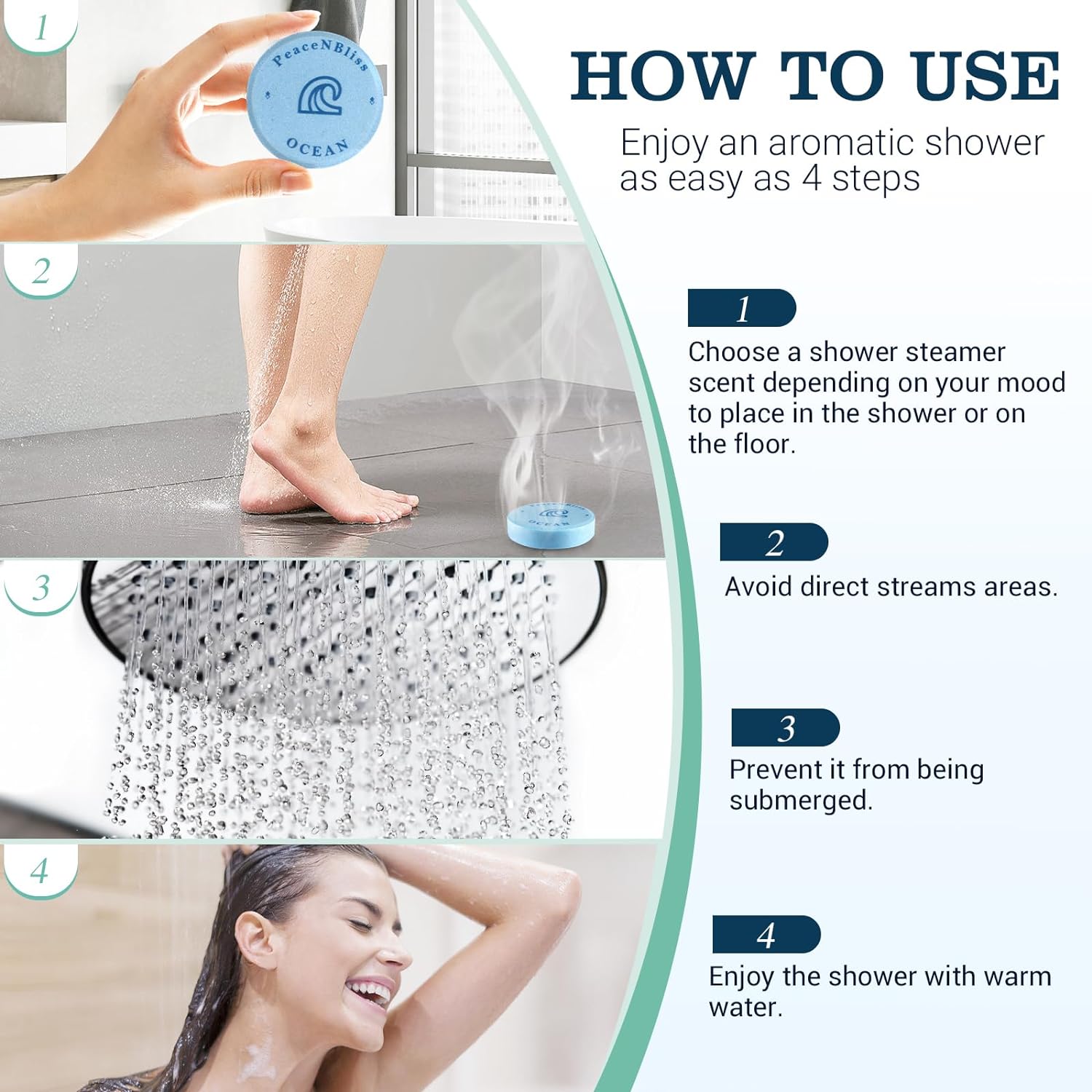 30 Pack Shower Steamers, Shower Bath Bombs with Natural Fragrance - Christmas Gifts Stocking Stuffers – Self-Care Gifts for Women and Men, Relaxation Birthday Gifts