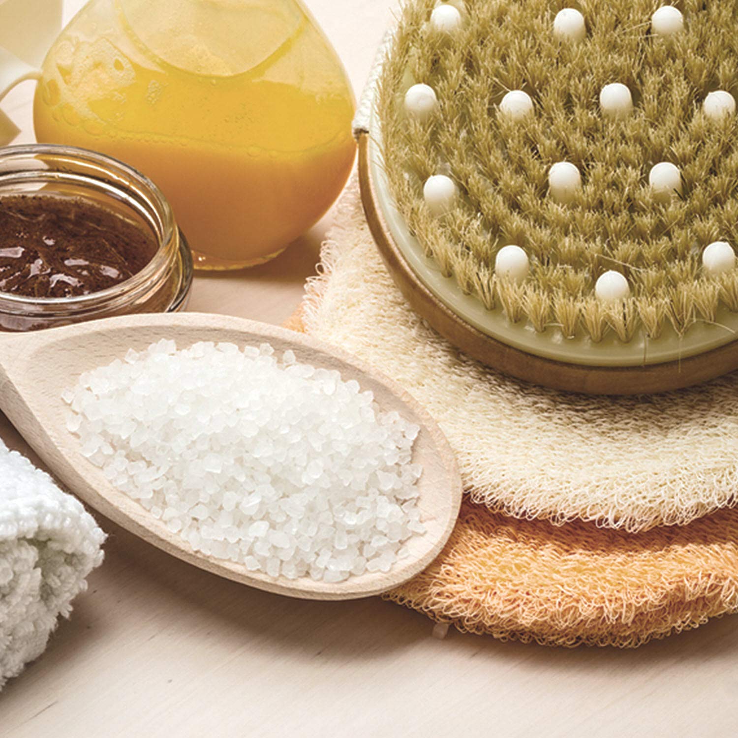 CSM Dry Body Brush for Beautiful Skin - Solid Wood Frame & Boar Hair Exfoliating Brush to Exfoliate & Soften Skin, Improve Circulation, Stop Ingrown Hairs, and Reduce The Appearance Cellulite