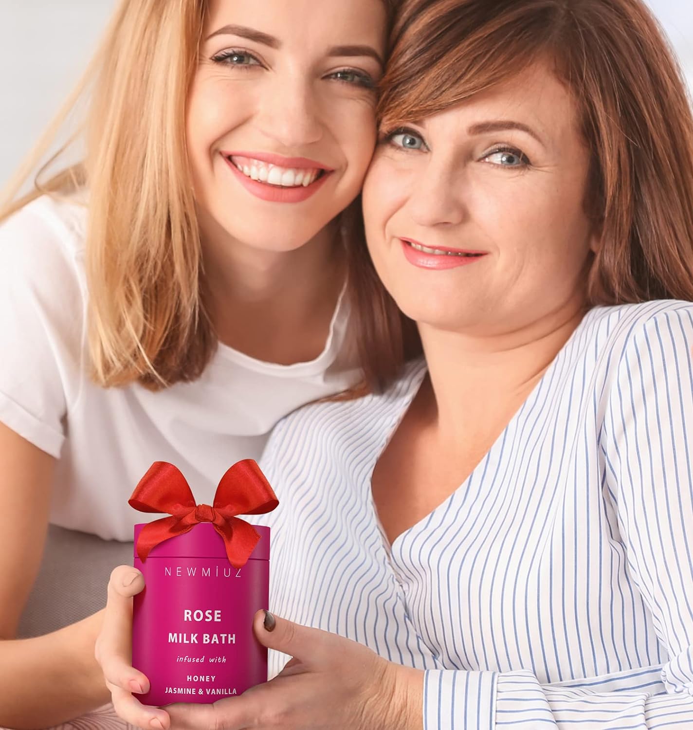 Calming Rose Coconut Milk Bath Soak Moisturize & Soften Skin Honey Jasmine Vanilla Destress Luxury Spa Bath Salt Powder Birthday Christmas Stress Relief Gifts for Women Perfect Stocking Stuffers