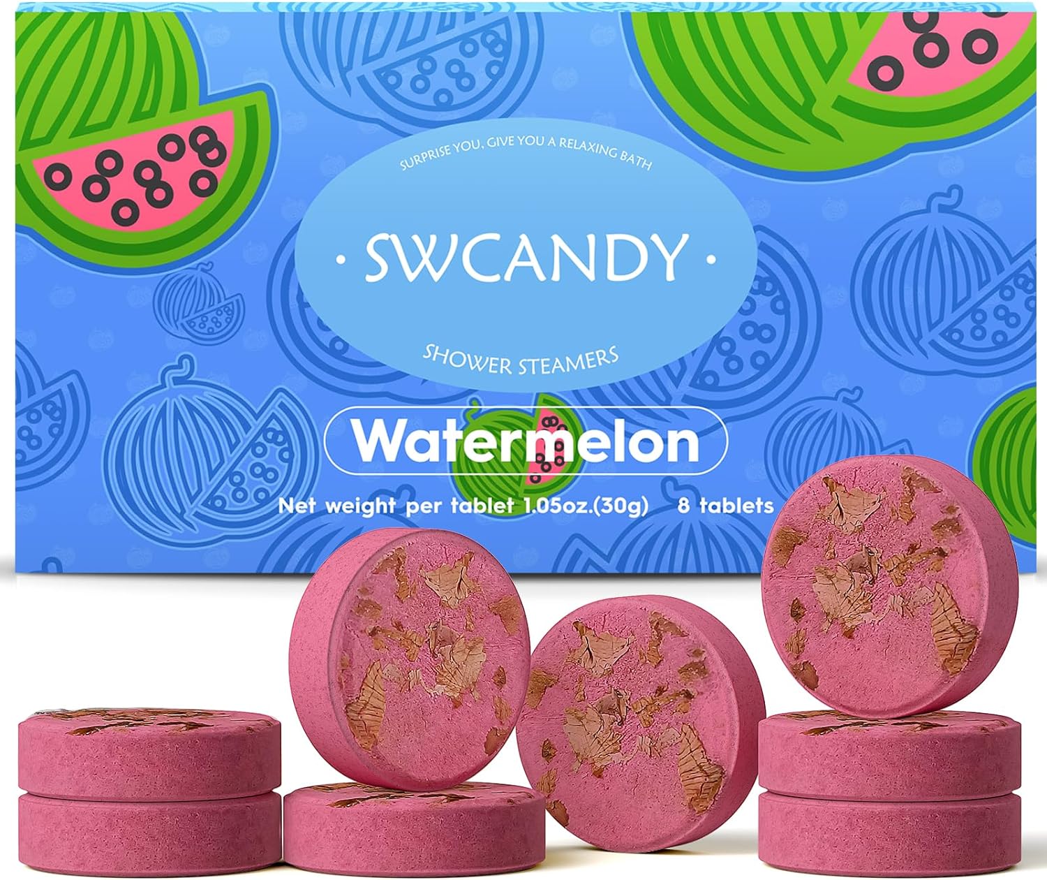 Aromatherapy Shower Steamers Valentines Day Gifts for her - Swcandy 8 Pcs Bath Bombs Valentine's Day Gifts for Women, Shower Bombs Self Care with Essential Oils, Relaxation Home SPA Lavender