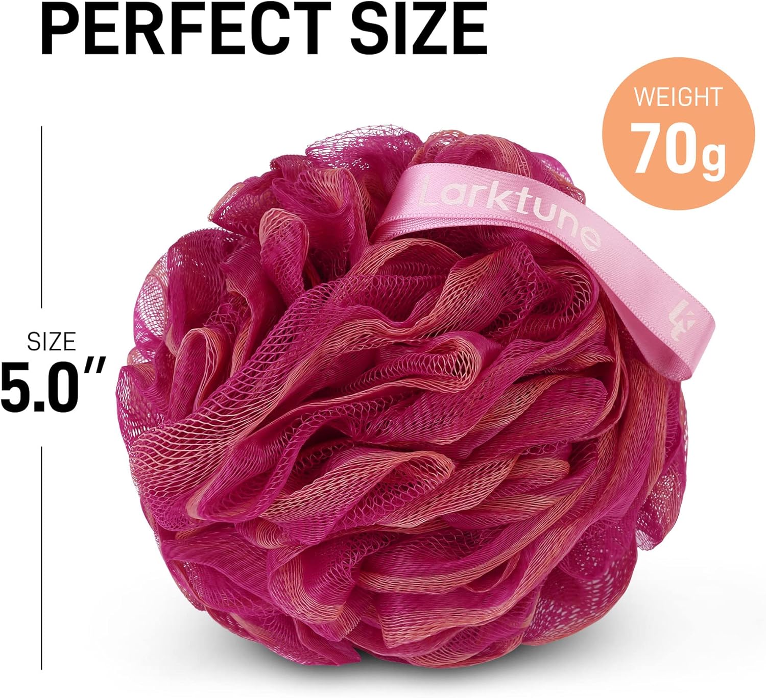 Shower Loofah Bath Sponge 75g - 4 Pack Large Soft Nylon Mesh Puff for Men, Loofah Shower Exfoliating Scrubber Pouf, Full Cleanse, Beauty Bathing Accessories