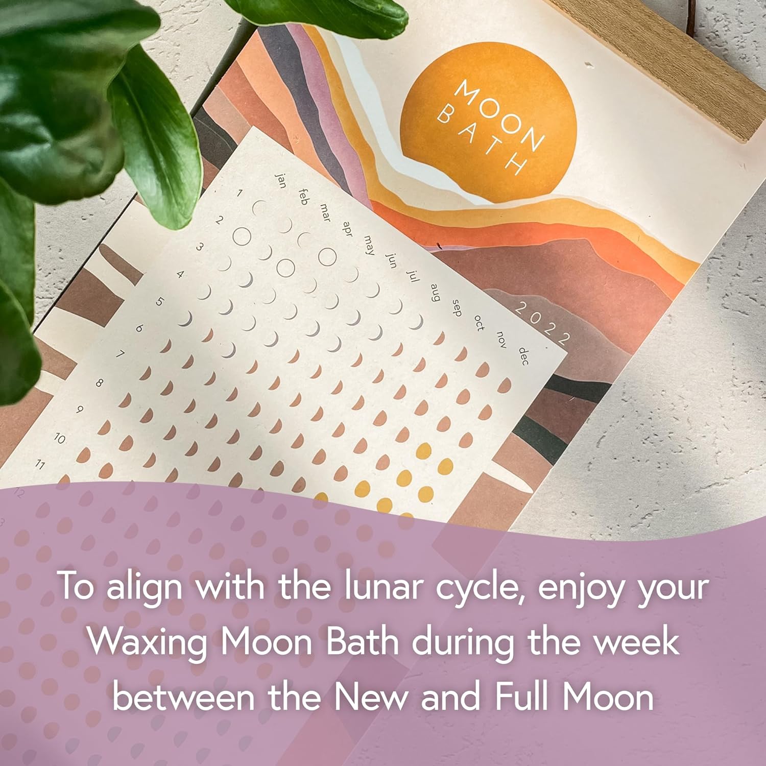 Moon Bath Botanical Bath Tea | New Moon Herbal Ayurvedic Bath Tea Soak w/Lavender, Jasmine & Chamomile for 2 Baths & Organic Body Care for Lunar Alignment | Made in USA