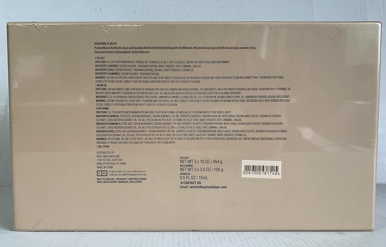 Bath Salts for Soaking, Spa Luxetique Epsom Salts Gifts Set for Women, 3.17lbs Bath Salts for Women, Epsom Salts for Soaking, Mother's Day Christmas Gifts for Woman Mom