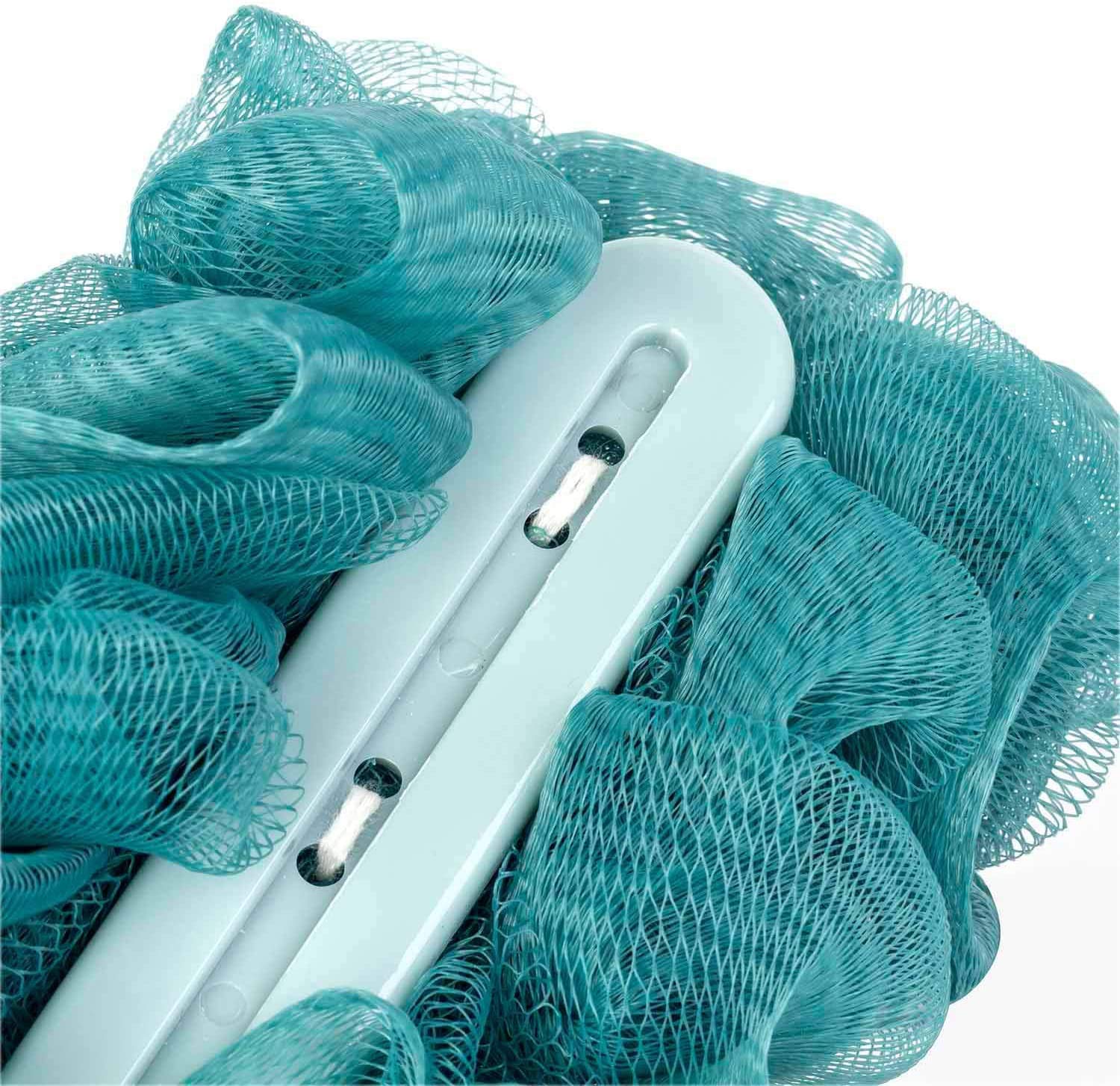 Arswin Back Scrubber for Shower, Loofah Long Handle Bath Body Brush, Soft Nylon Mesh Sponge On a Stick for Shower Men Women Kids Elderly, Exfoliating Scrub Cleaning Luffa for All Kinds of Skin(Blue)