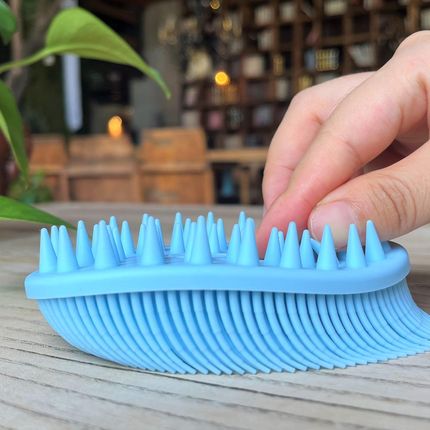 Premium Sensory Brush for Kids or Autism,Soft Silicone Body Scrubber,2 in 1 Sensory Room Occupational Therapy Sensory Brushes,Silicone Loofah,Pets Shower Brush Bath Brush Shampoo Brush(Whale-Teal)