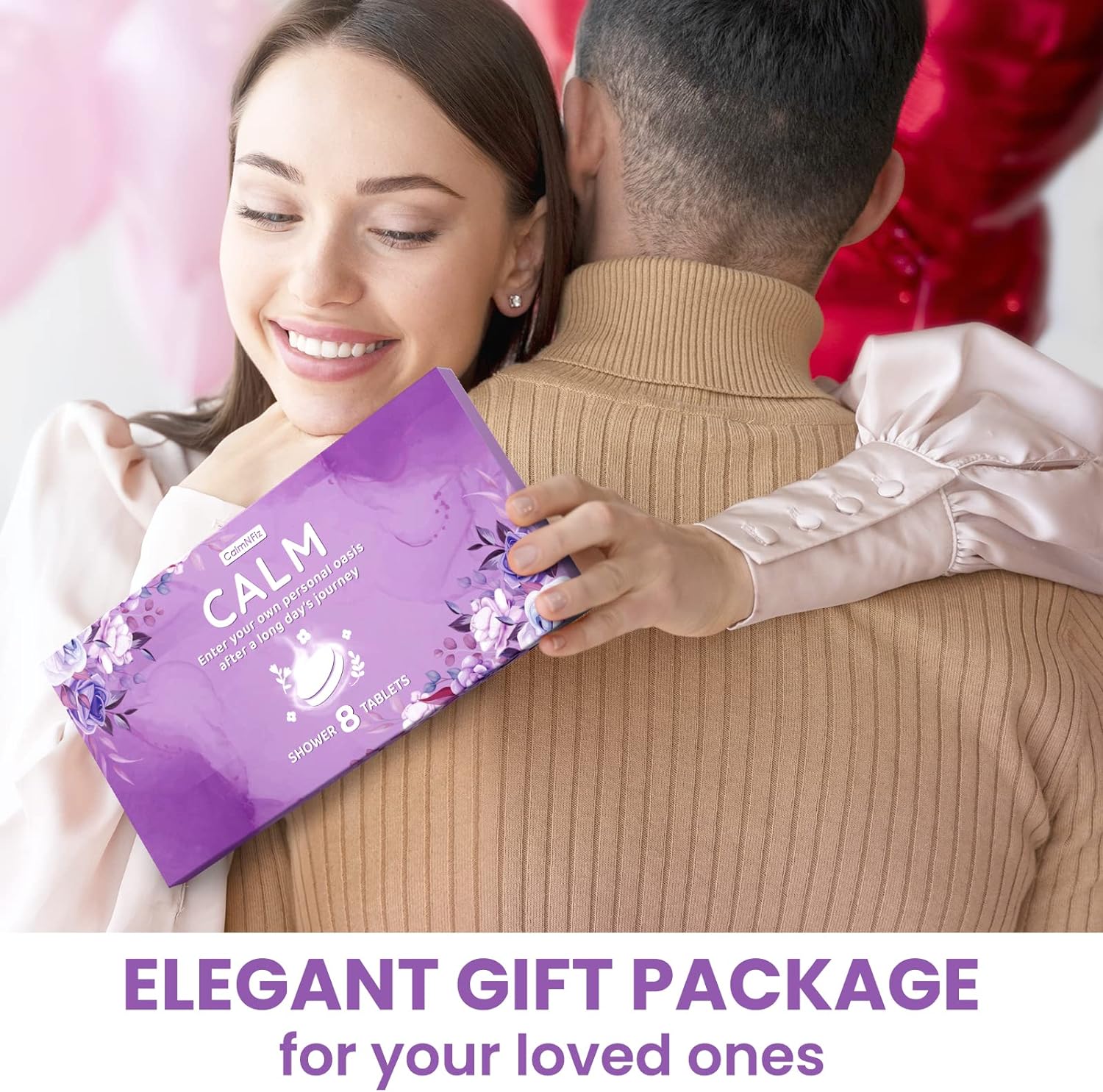 CalmNFiz Shower Steamers 8 Pcs - Scented Shower Bombs with Organic & Natural Fragrance, Bath and Body Works Bath Bombs, Birthday Anniversary Valentine’s Day Gifts for Women Who Have Everything