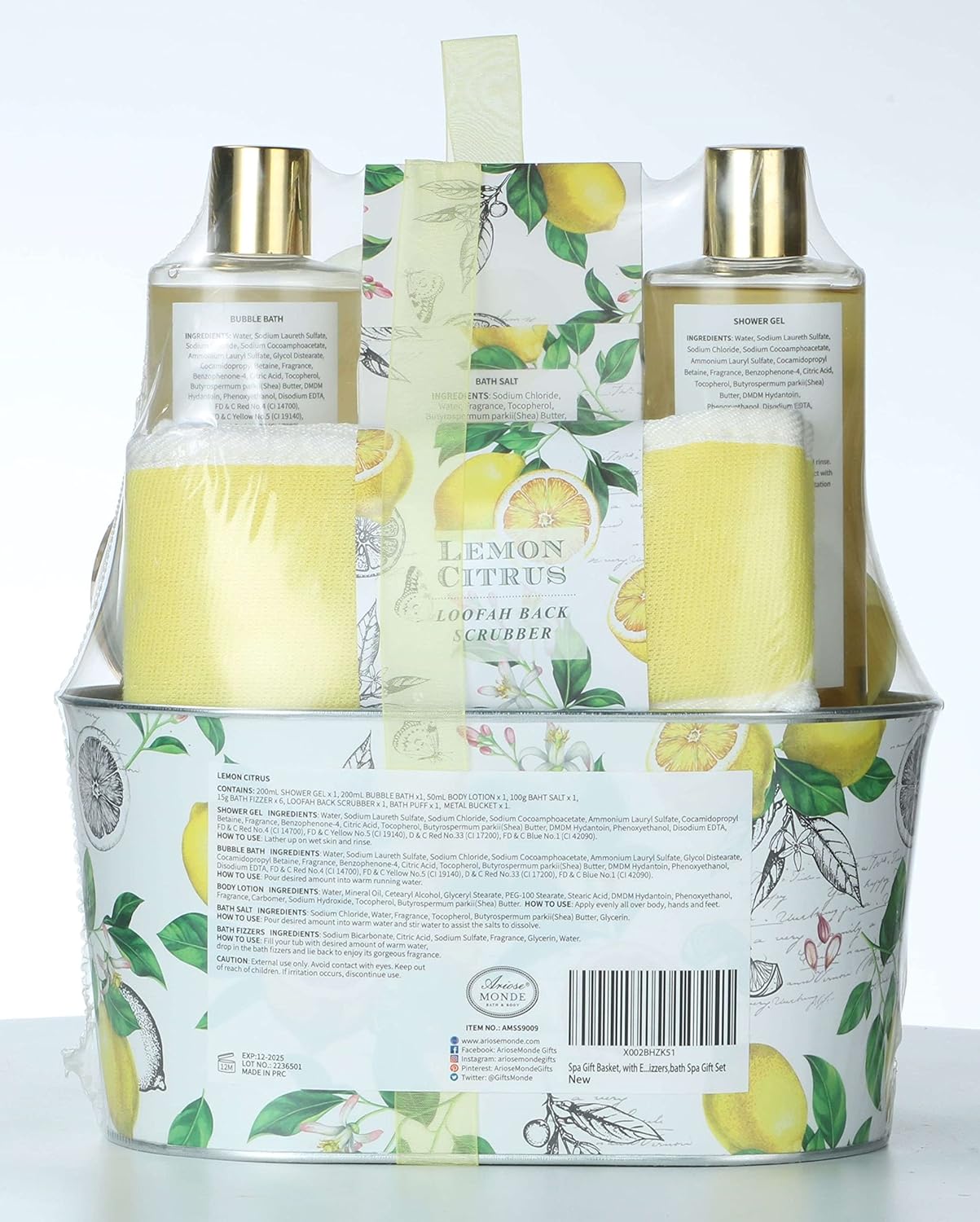 Home Spa Gift Basket, Bath Spa Kit for Women, with Body Lotion, Shower Gel, Bubble Bath, Body Scrub, Bath Salt, Bath Bomb, Bath Gift Set for Mother, Wife Her, with Magnolia and Jasmine Scent