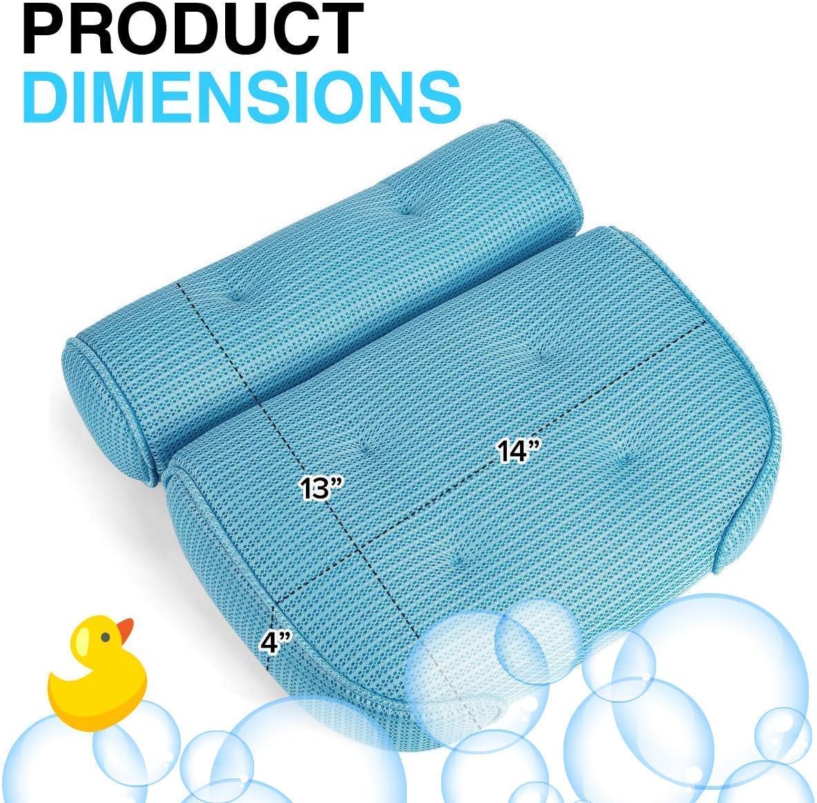 Ultimate Relaxation Bathtub Pillow - Excellent Head Support, Stay Home Must Have Bubble Bath Accessories. Luxury Almohada de bañera