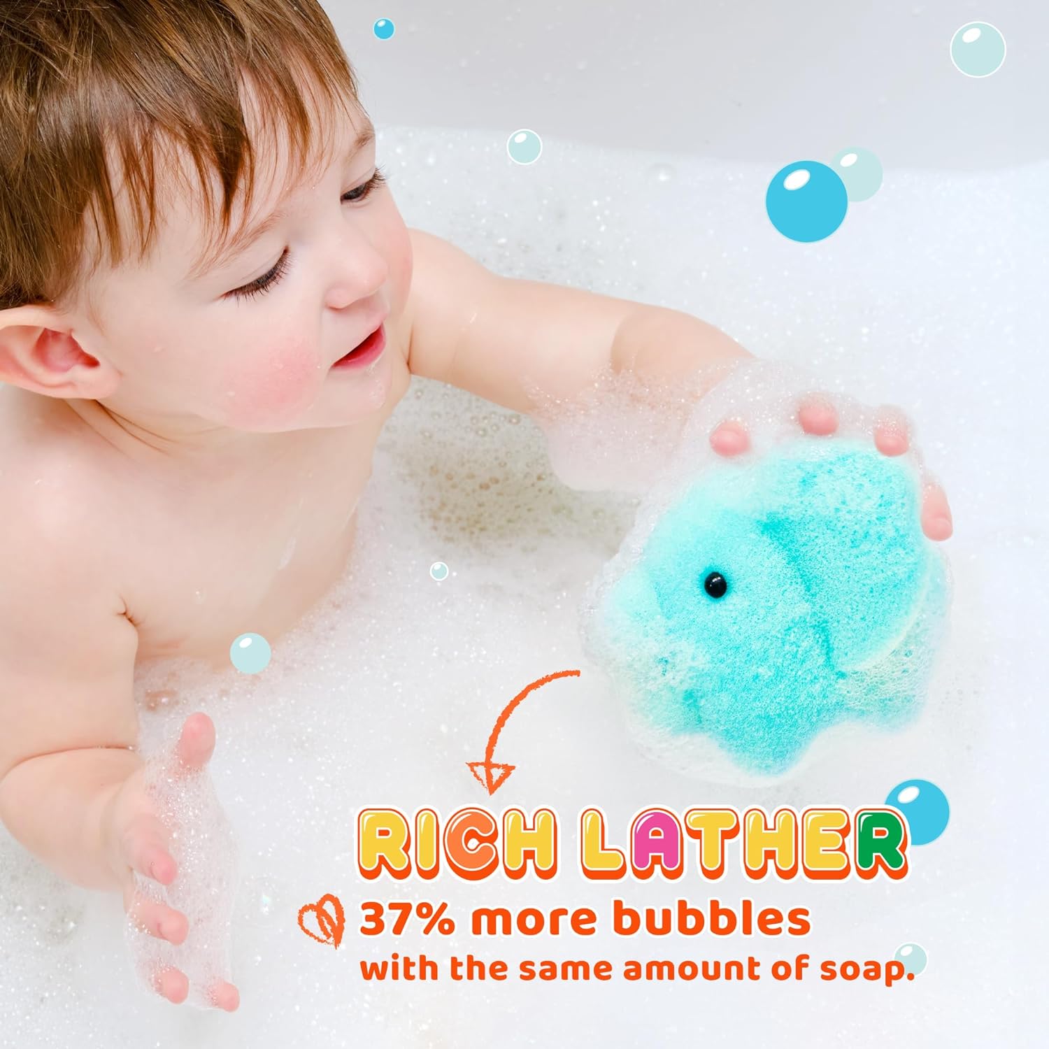 Spongentle Deep Cleansing Body Loofah Sponge, Natural Colors, for Bath and Shower, Multiple Textures for Gentle and Deep Exfoliation, Generous and Rich Lather, (Pack of 3)