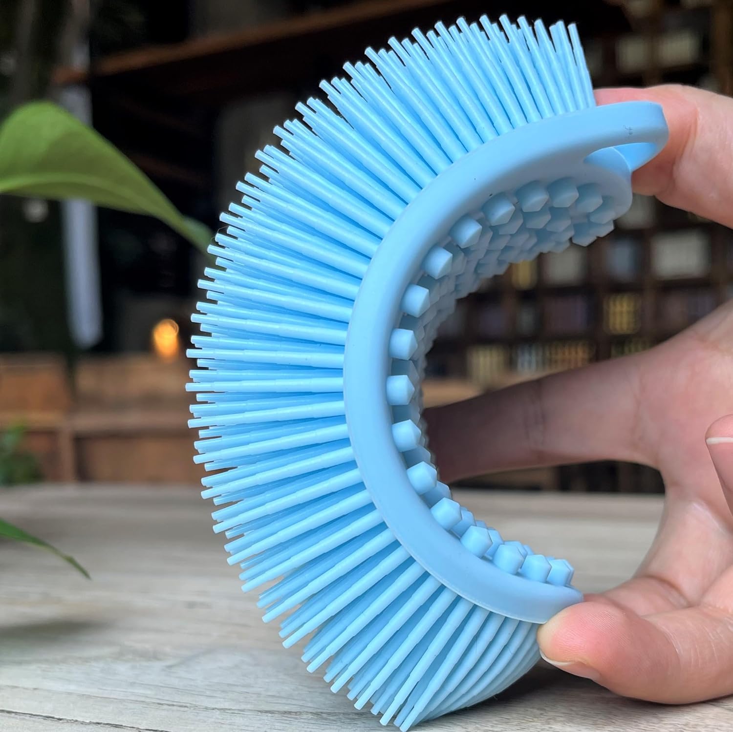 Premium Sensory Brush for Kids or Autism,Soft Silicone Body Scrubber,2 in 1 Sensory Room Occupational Therapy Sensory Brushes,Silicone Loofah,Pets Shower Brush Bath Brush Shampoo Brush(Whale-Teal)