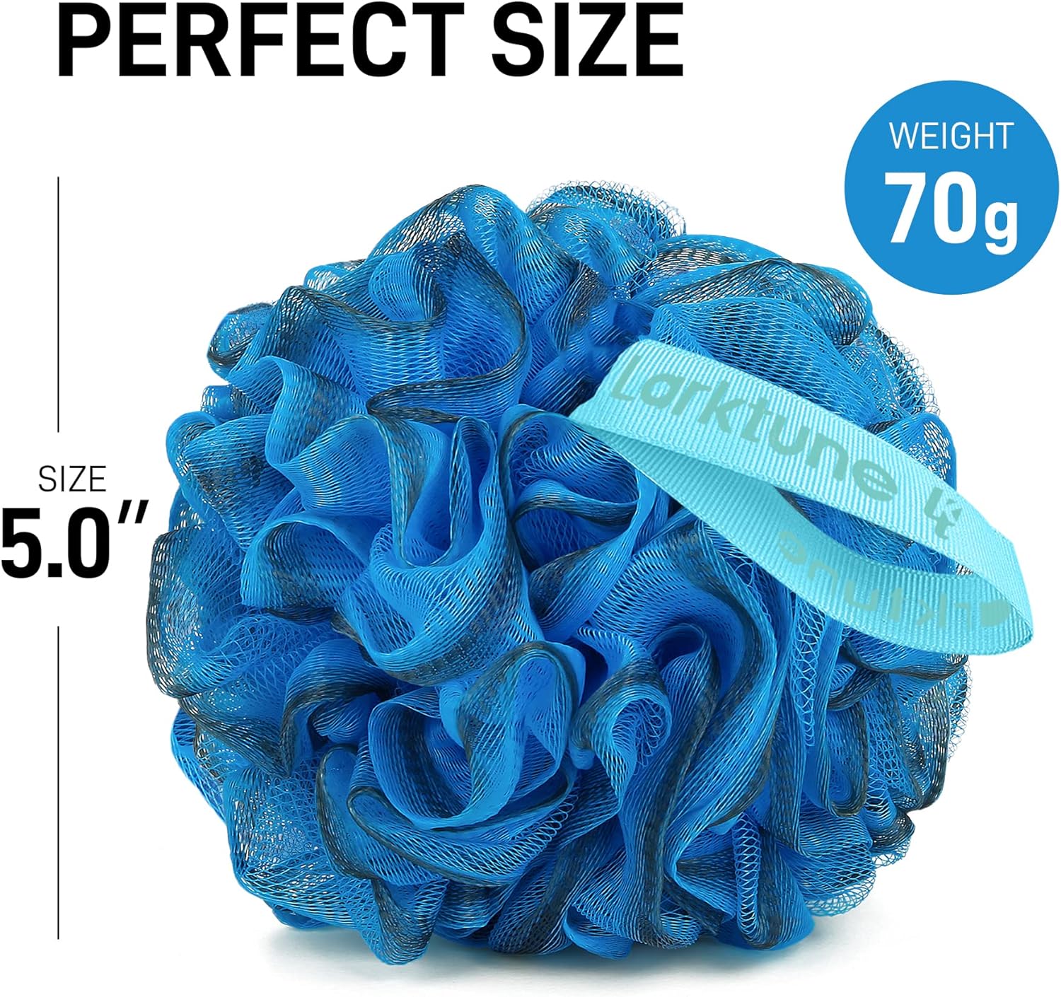 Shower Loofah Bath Sponge 75g - 4 Pack Large Soft Nylon Mesh Puff for Men, Loofah Shower Exfoliating Scrubber Pouf, Full Cleanse, Beauty Bathing Accessories