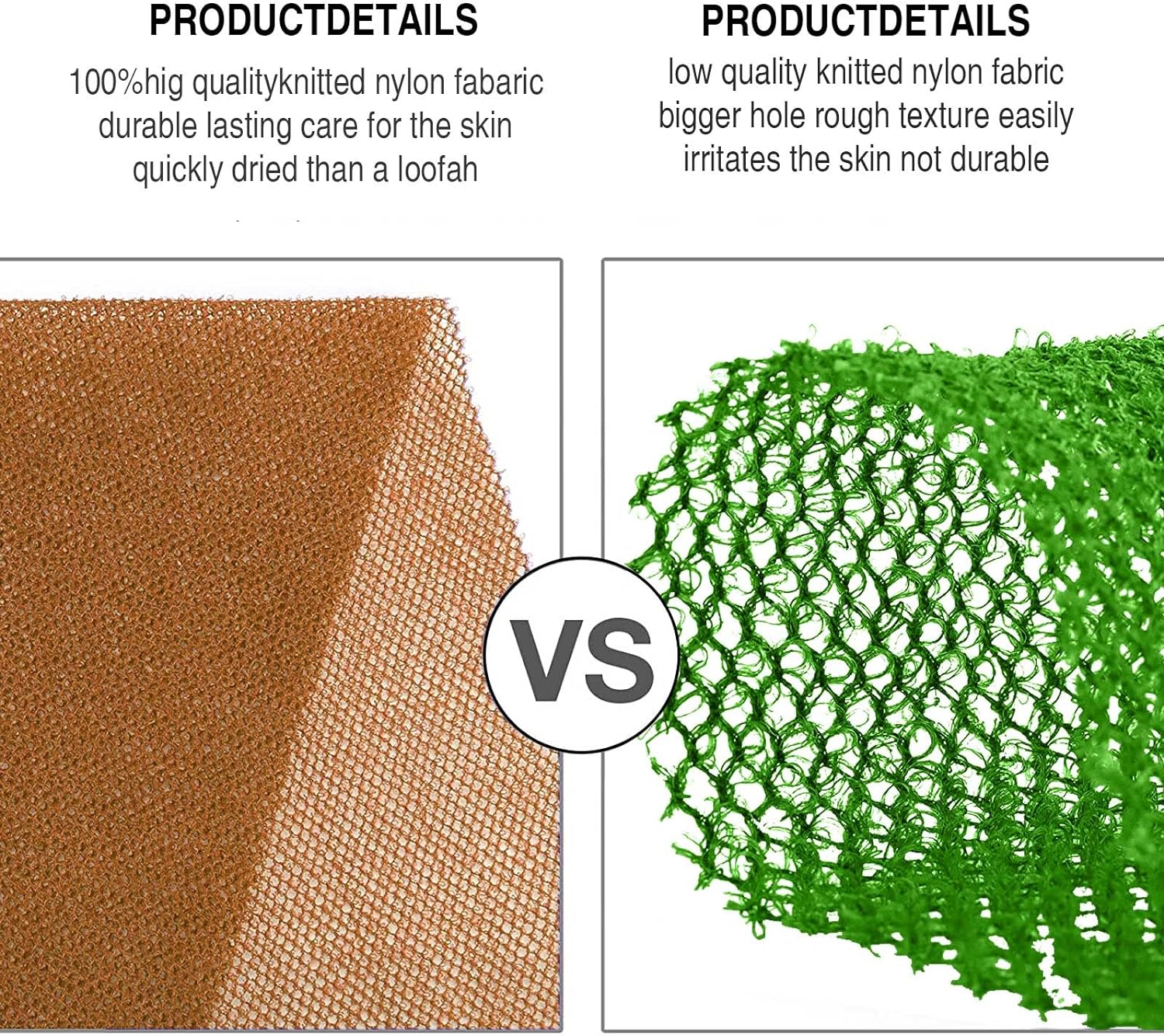 UJFQBH 3 Pieces African Bath Sponge African Net Long Net Bath Sponge Exfoliating Shower Body Scrubber Back Scrubber Skin Smoother,Great for Daily Use (Pink,Yellow,Purple)