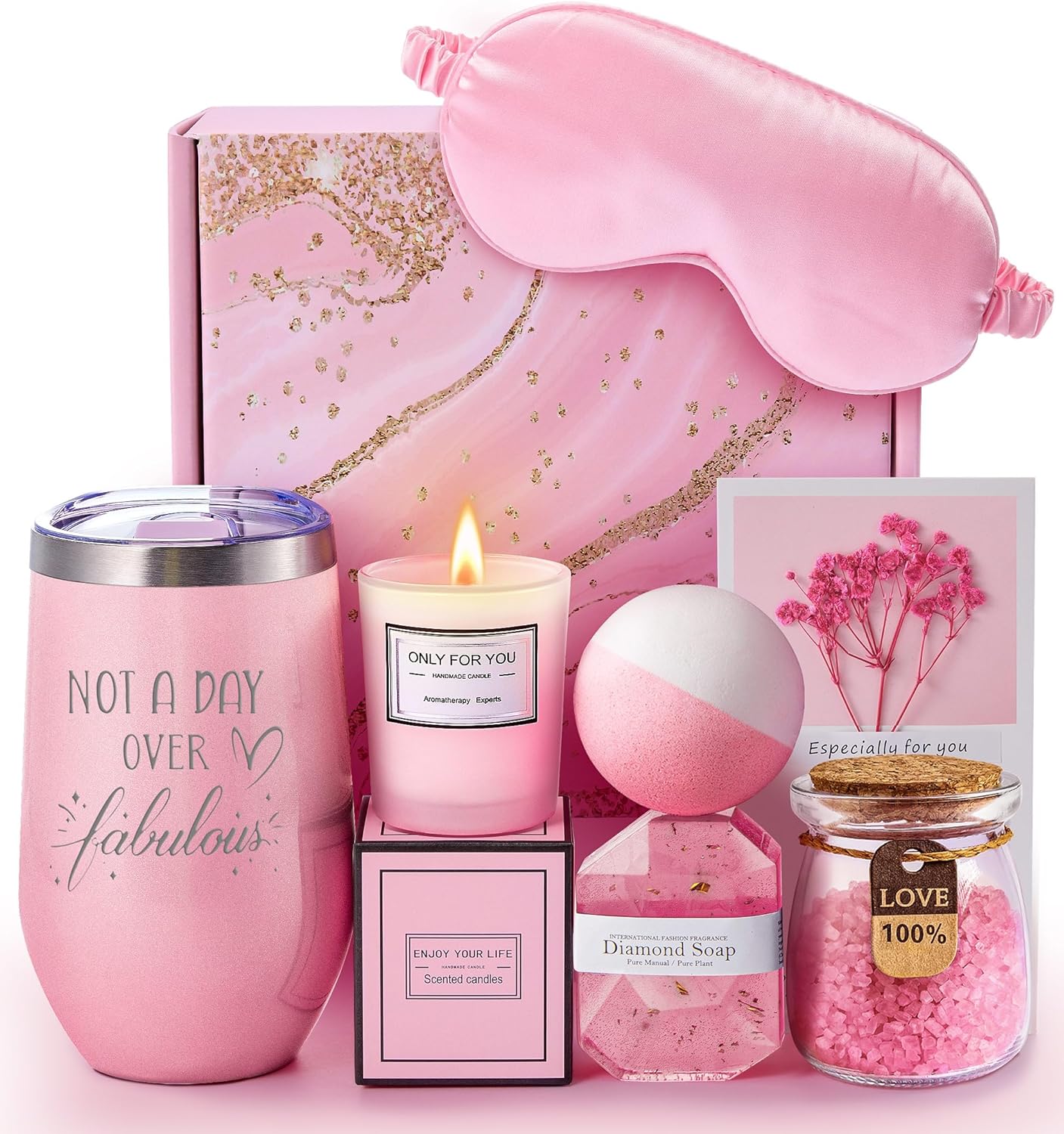 Gifts for Women, Unique Spa Gift Basket Set for Mothers Day, Valentines Day - Christmas Gifts for Women, Mom, Friends Female, Sister, Her, Girlfriend, Wife, Teacher, Nurse