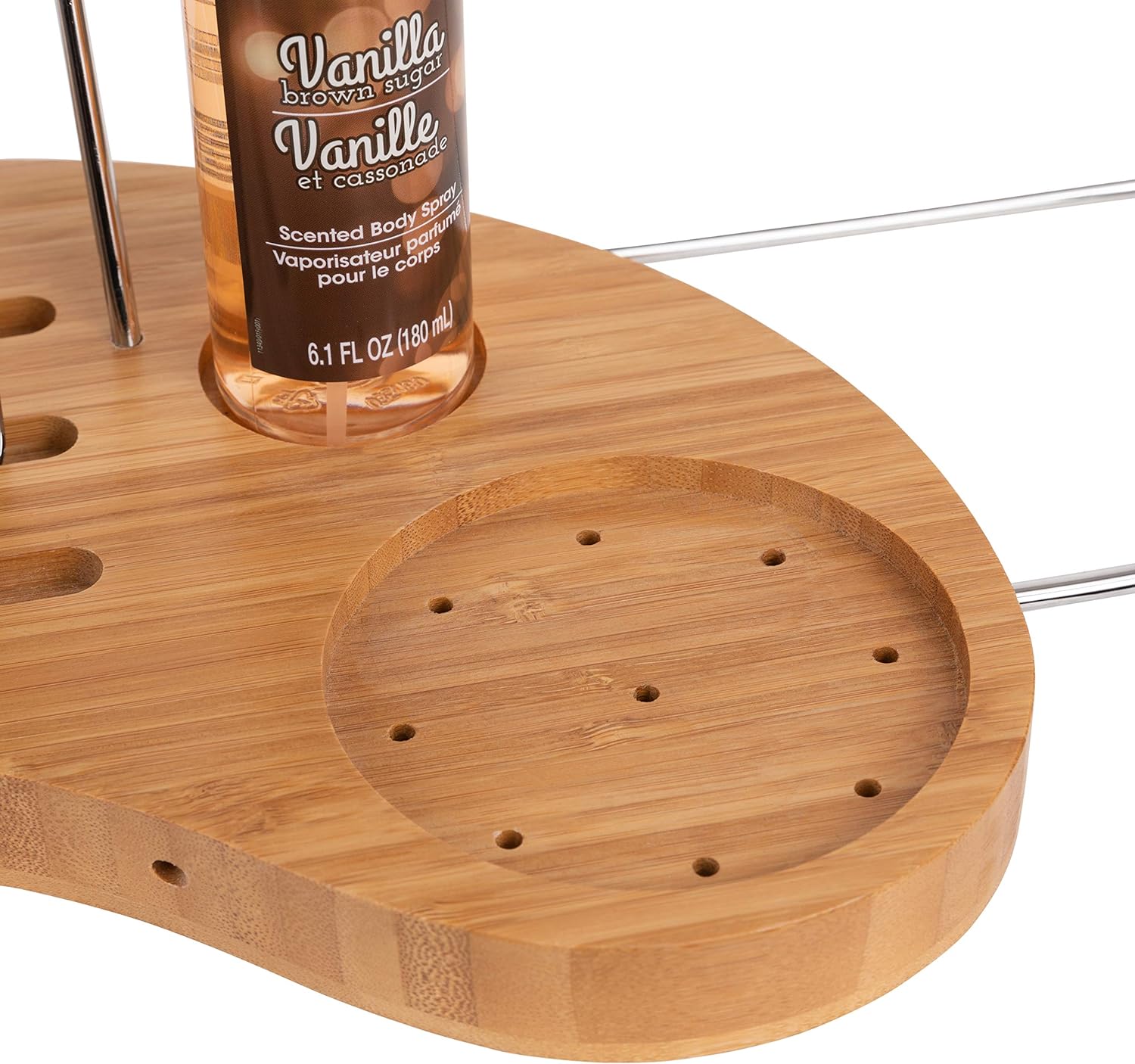 Olivia & Aiden Luxury Bathtub Caddy Tray (Bamboo) Expandable Tub Organizer w/Detachable Tablet Backrest, Wine Glass Holder, Smartphone Holder | Portable Spa Comfort