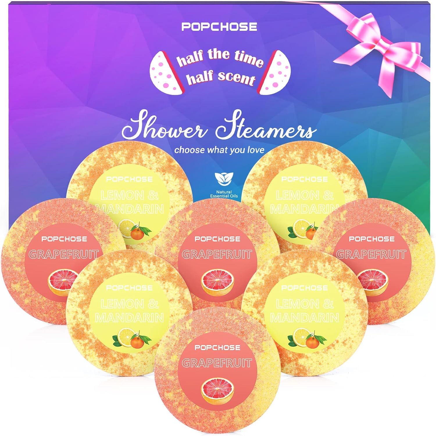 POPCHOSE Shower Steamers Aromatherapy - 8 Pack Shower Bombs for Self Care & SPA - Birthday Gifts for Women, Prizes, Christmas Stocking Stuffers, Bridesmaid Gifts- Teen Girl Gifts Trendy Stuff…
