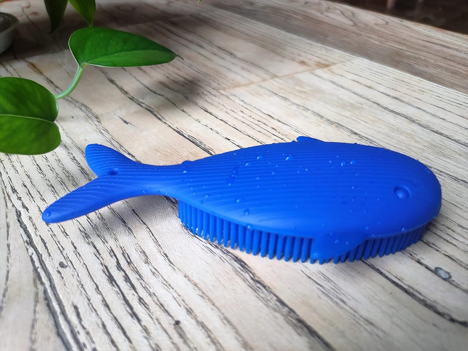 Premium Sensory Brush for Kids or Autism,Soft Silicone Body Scrubber,2 in 1 Sensory Room Occupational Therapy Sensory Brushes,Silicone Loofah,Pets Shower Brush Bath Brush Shampoo Brush(Whale-Teal)