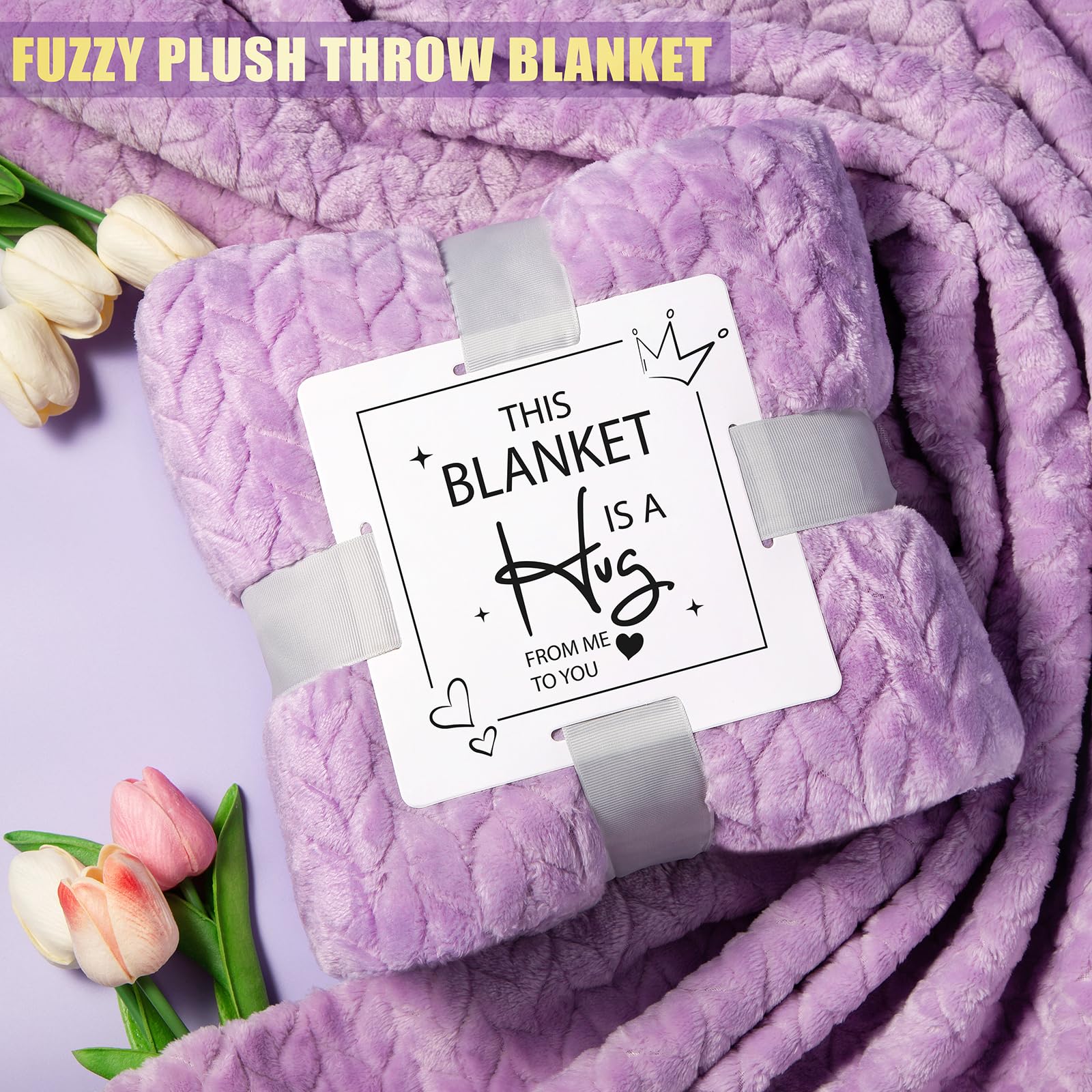 SEDUMBLISS NR 8 - Birthday Gifts for Women Self Care Gifts Get Well Soon Gifts, Happy Birthday Spa Gift Baskets w/Flannel Blanket 40 OZ Tumbler Care Package for Mom Wife Sister Best Friend Her Daughter.