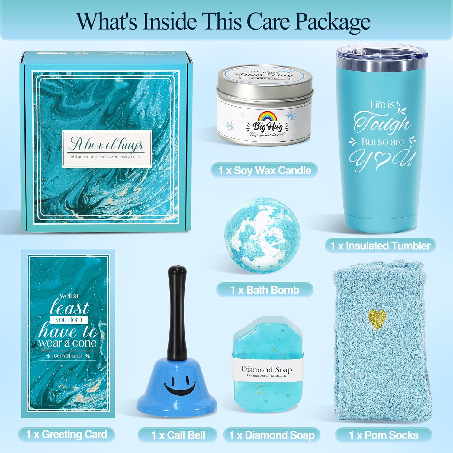 Suntee Get Well Soon Gifts for Women, Self Care Package for Sick Friend After Surgery, Sending Hugs Gifts for Her, Get Better Soon Sympathy Birthday Gift Baskets for Women, Mom, Grandma, Sister, Wife