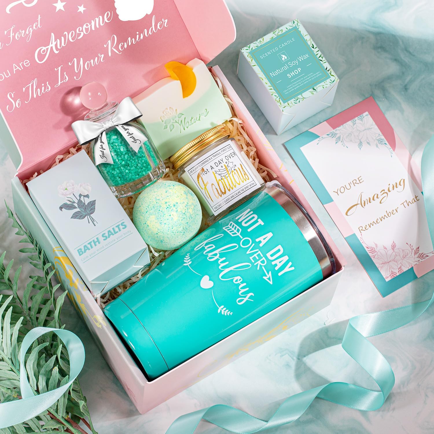 Birthday Gifts For Women, Tnvee Spa Gifts for Women, 2024 Unique Spa Relaxing Gift Baskets Sets Birthday Gifts for Sister Wife Girlfriend Coworker Best Friend Mom Teacher Nurse Gifts for Women