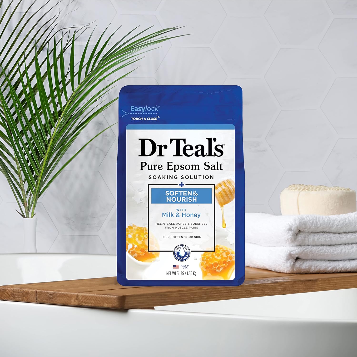 Dr Teal's Epsom Salt Soaking Solution, Soothe & Sleep, Lavender, 3lbs (Packaging May Vary)